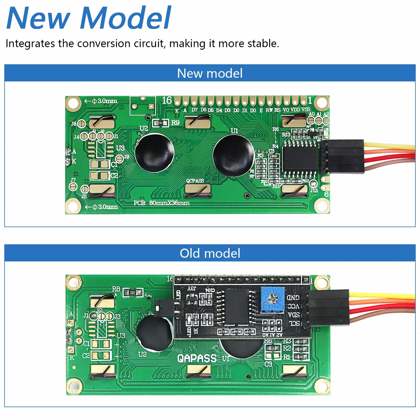 Freenove I2C IIC LCD 1602 Module TWI Serial 16x2 Display Compatible with Arduino Raspberry Pi Pico ESP32 ESP8266