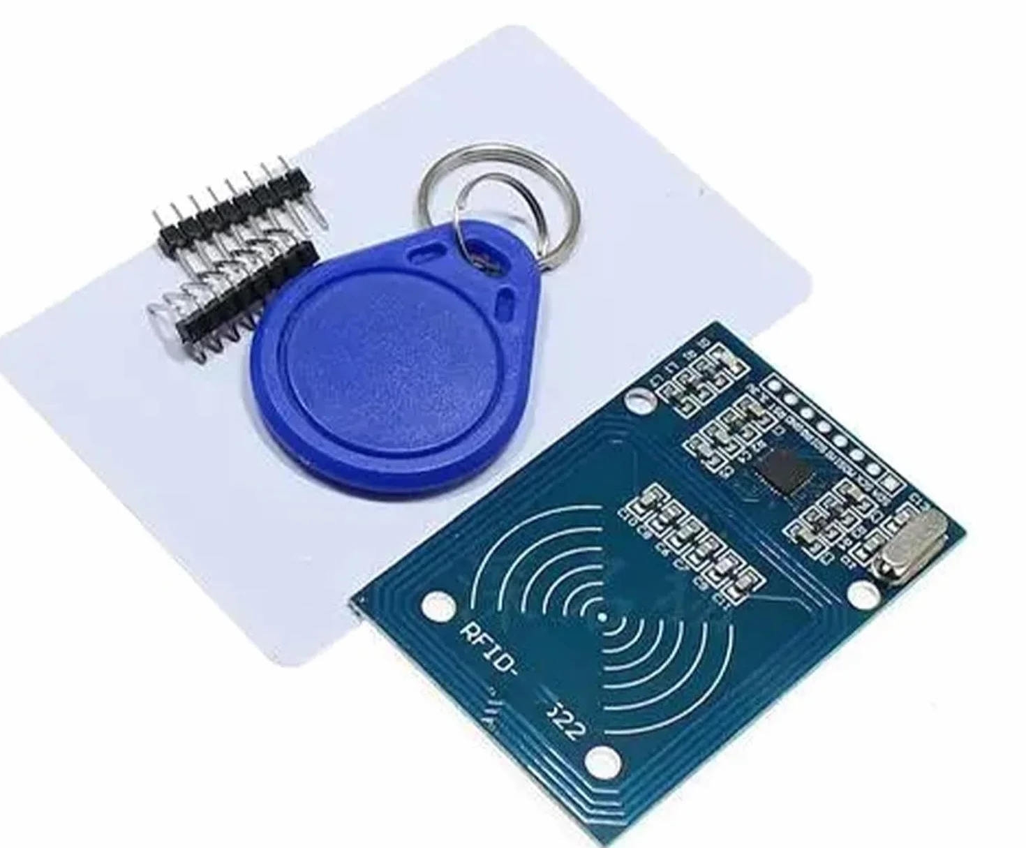8-częściowy moduł indukcyjny karty RFID RF IC,13,56MHz, interfejs SPI,prąd roboczy: 13-26mA/DC 3.3V, kompatybilny z Arduino i kompatybilny z Raspberry Pi
