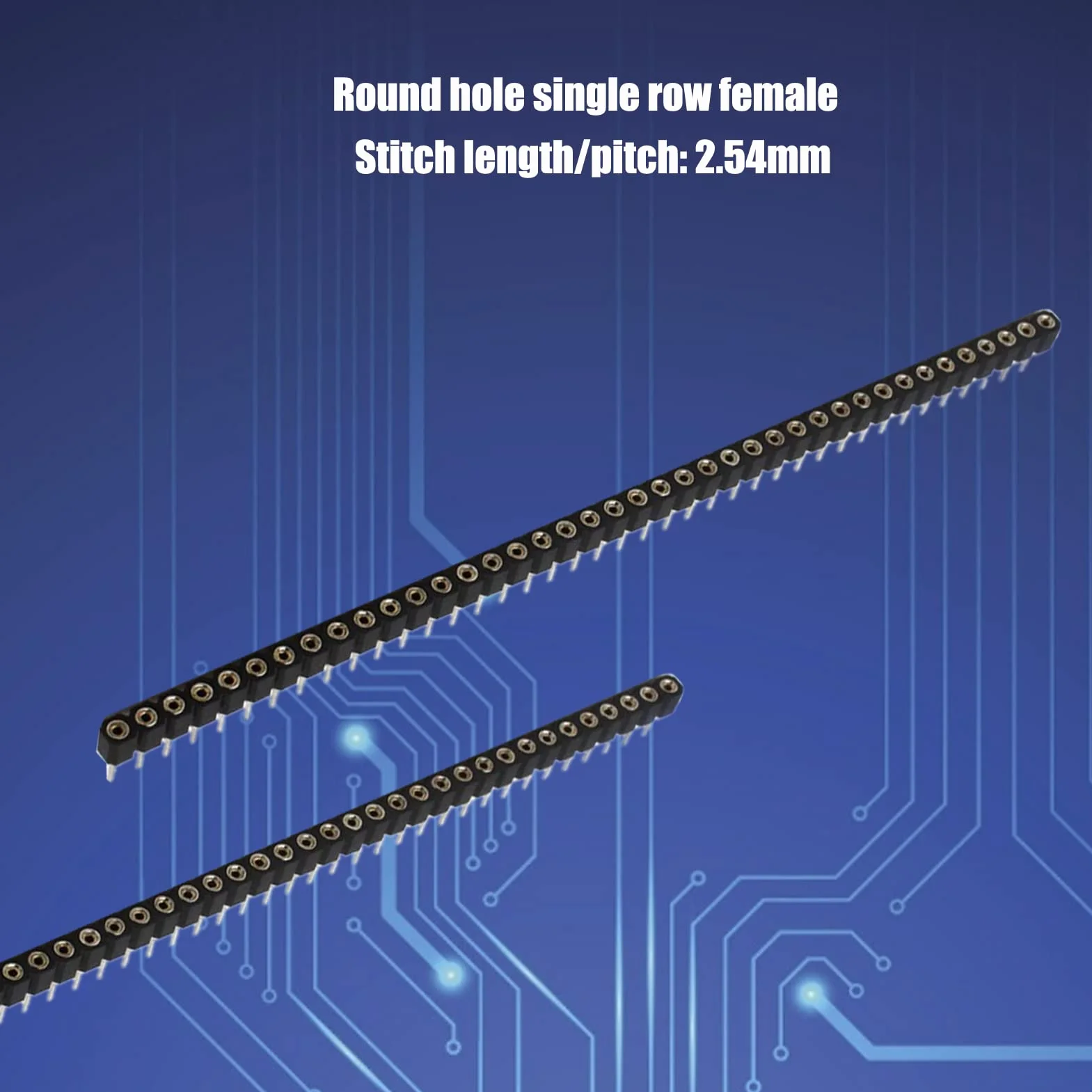 Nikou 5 sztuk 2.54mm Round Hole Header 40Pin Socket Connector do płytek drukowanych