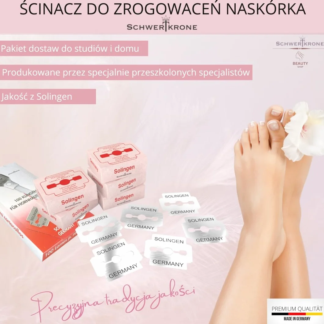 Solingen ostrze do zrogowaciałego naskórka, nierdzewne, 100 sztuk