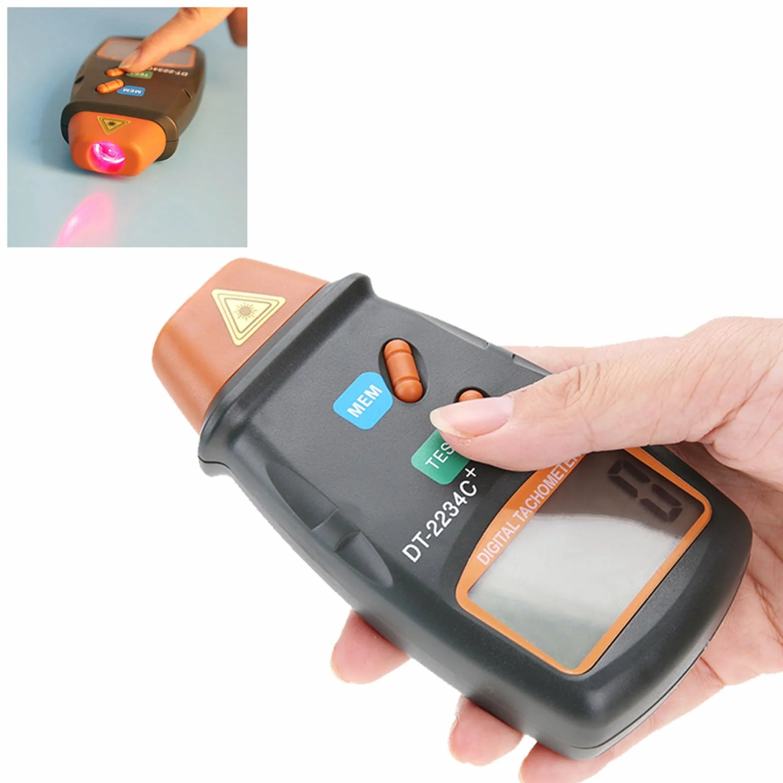 Obrotomierz Cyfrowy Mini RPM Tester Miernik Bezdotykowy Obrót Zdjęcie 2.5RPM do 99,999RPM Instrukcja Rewizji Dokładności
