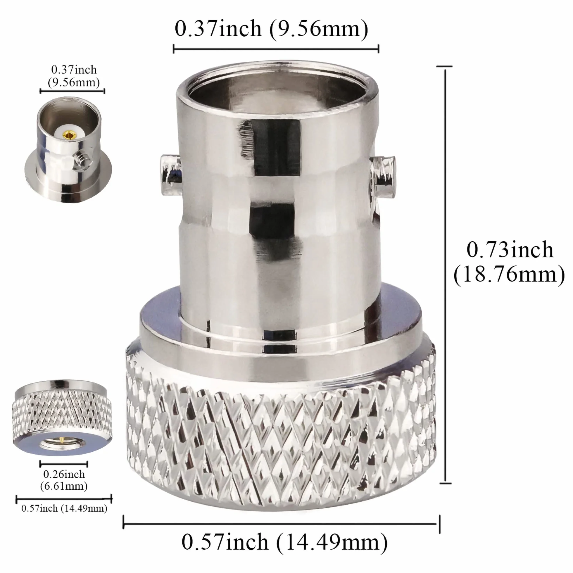 TUOLNK SMA-Stecker auf BNC-Buchse HF-Koax-Anschluss für Funkgerät Walkie Talkie HF-Koaxialadapter BNC auf SMA-Koax-Adapter 2 Set