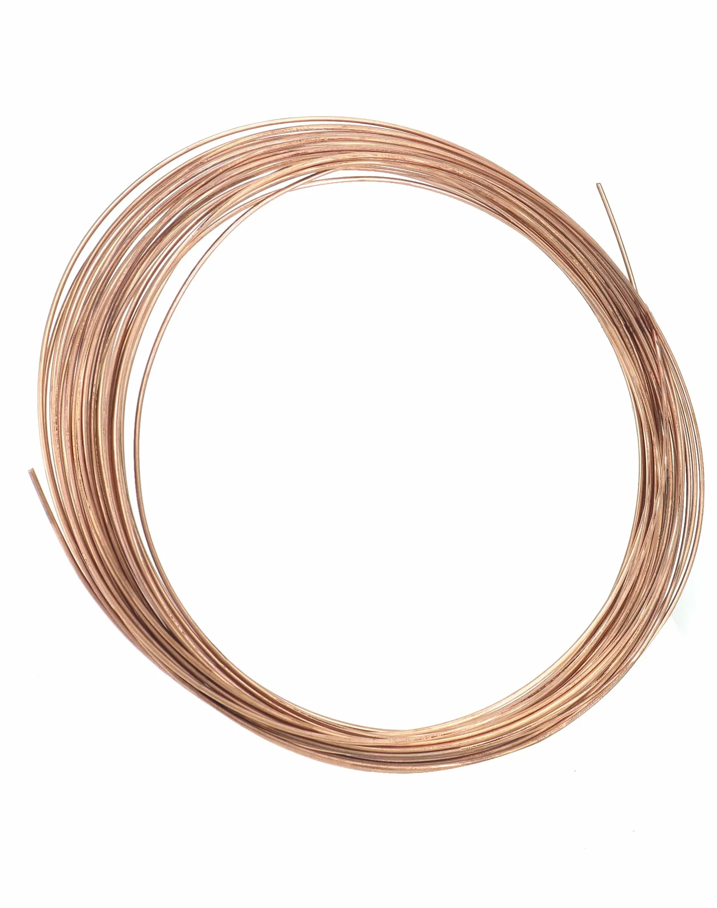 QWORK® Drut miedziany Pure T2, Ø2mm, długość 10m, do hobby, elektrotechniki i rzemiosła