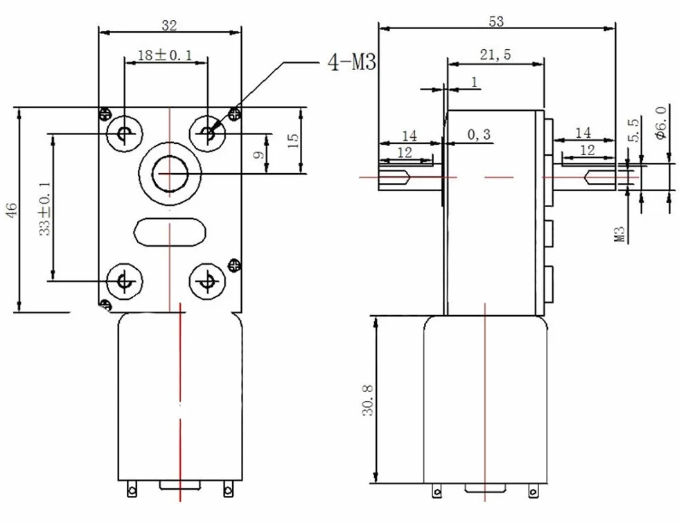 DollaTek JGY-370 DC 12V 150RPM Podwójny wał przekładnia ślimakowa motoreduktor samoblokujący
