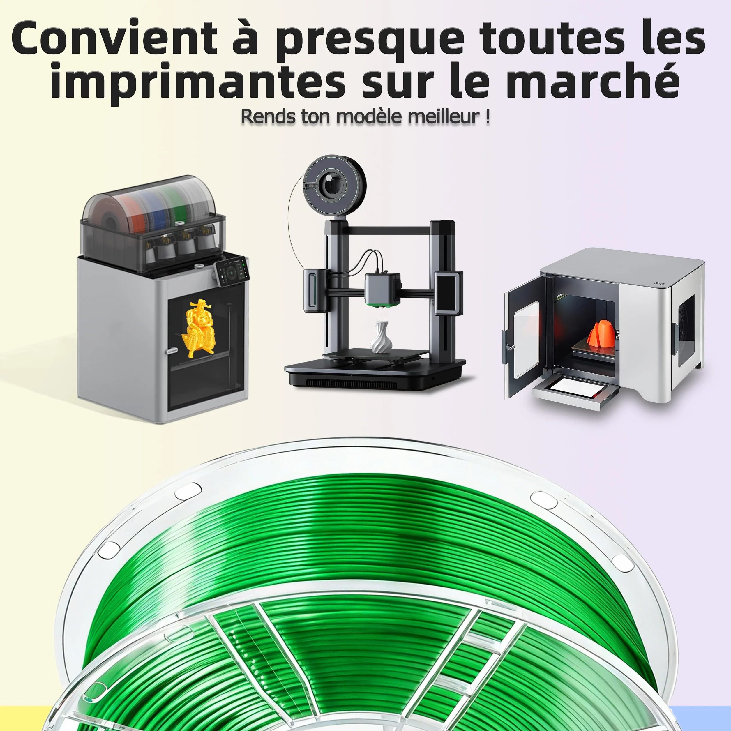 iBOSS Silk PLA+ filament 1,75 mm dokładność wymiarowa ±0,02 mm szpula 1 kg Jedwabisty zielony