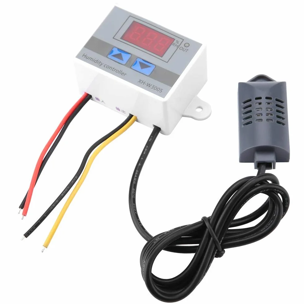 Cyfrowy przełącznik higrometru, kontroler XH-W3005, miernik temperatury, wilgotności, czujnik wilgotności 0~99% RH 12 V / 24 V / 220 V (220 V)