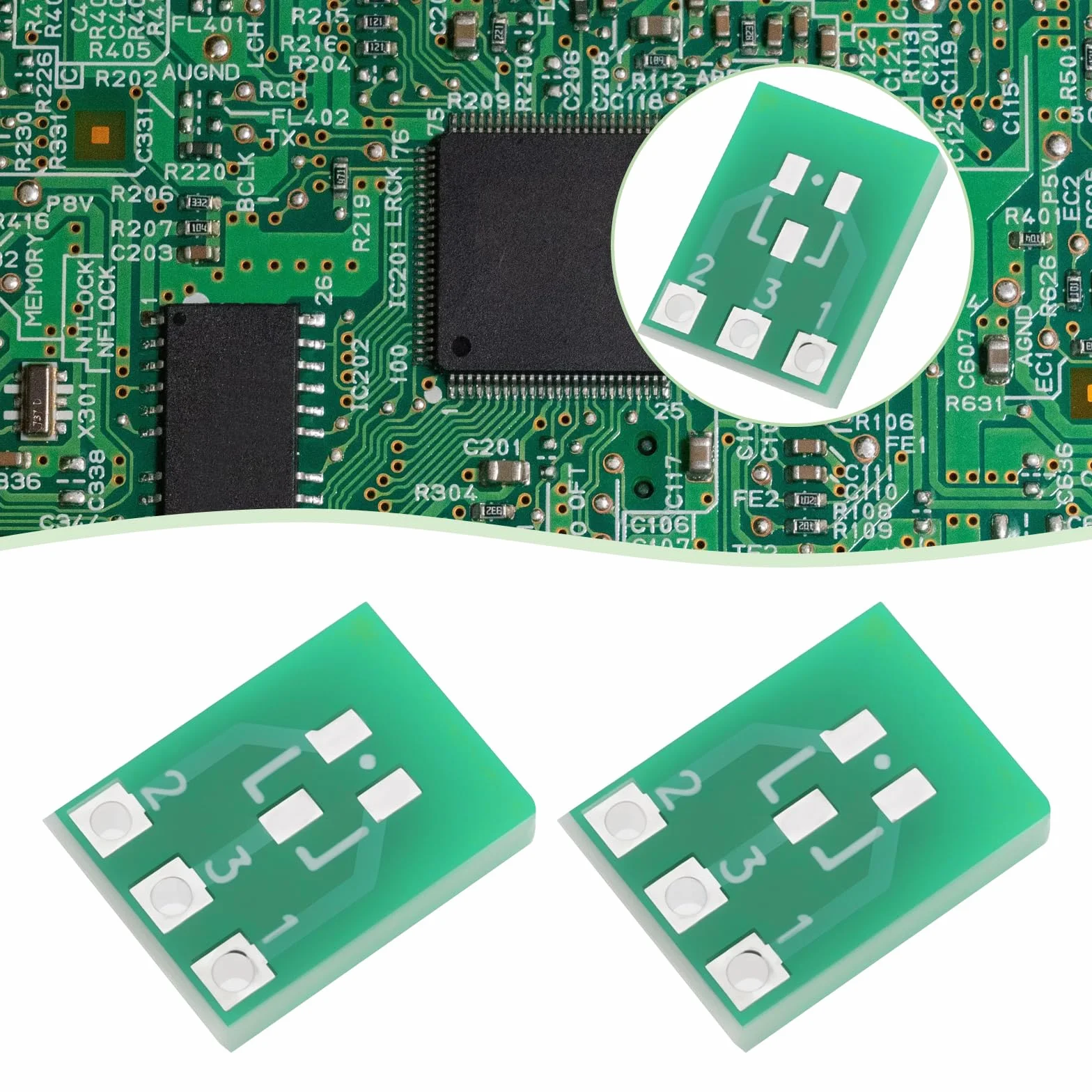 50 szt. dwustronny SMD SOT23-3 SOT223 PCB konwerter SOT23 na SIP3 adapter 2,54 mm 10 x 7,6 mm do produktu elektronicznego