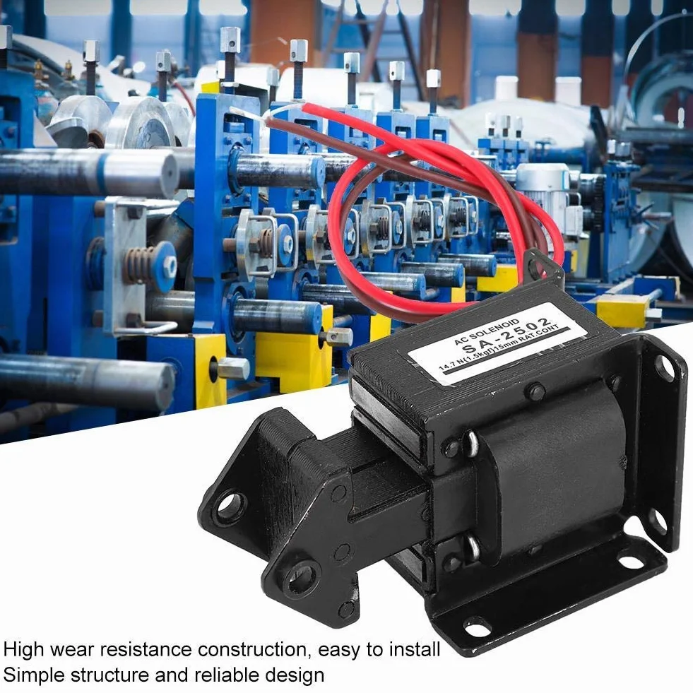 Elektromagnes AC 220 V 14,7 N 15 mm skok do automatyzacji przemysłowej