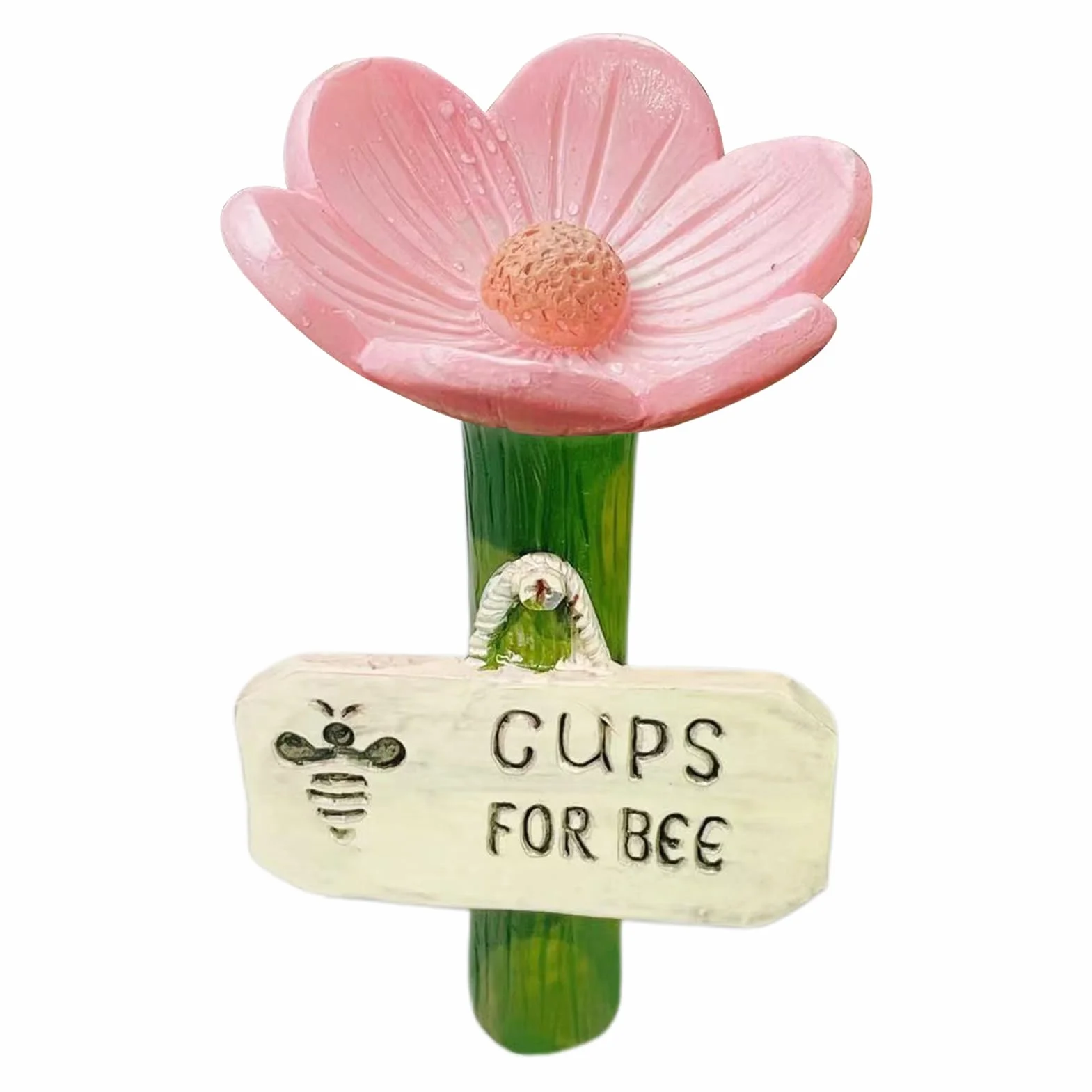 Butterfly Watering Station, Colorful Flower Shaped Bee Feeder Cups, 2.56x4.33 inches Convenient Portable Safe Drinking Station for Pollinators in Gardens Pathways and Driveways
