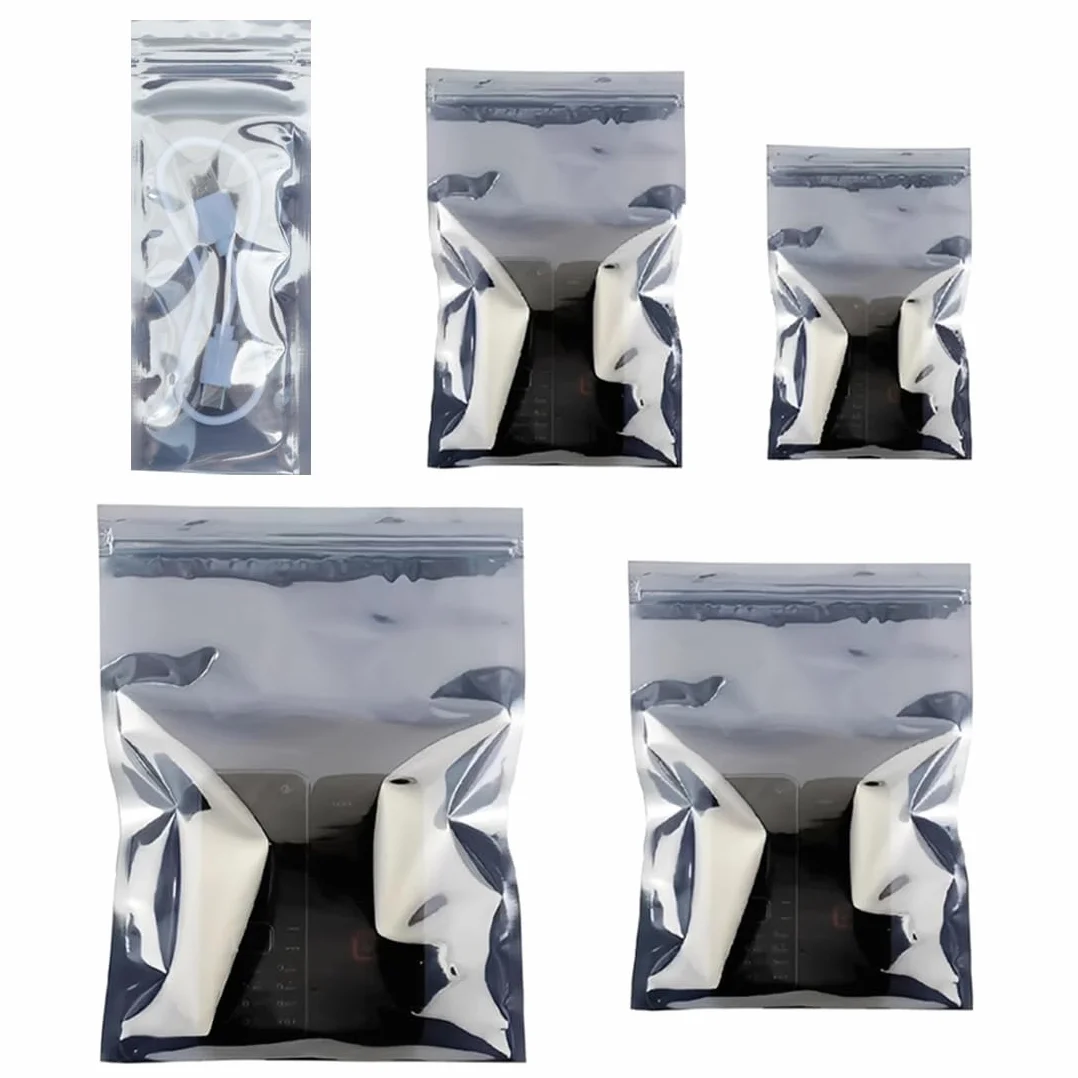 50 sztuk Resealable Antistatic ESD Shielding Bags for PC Accessories and Sensitive Electronic Components