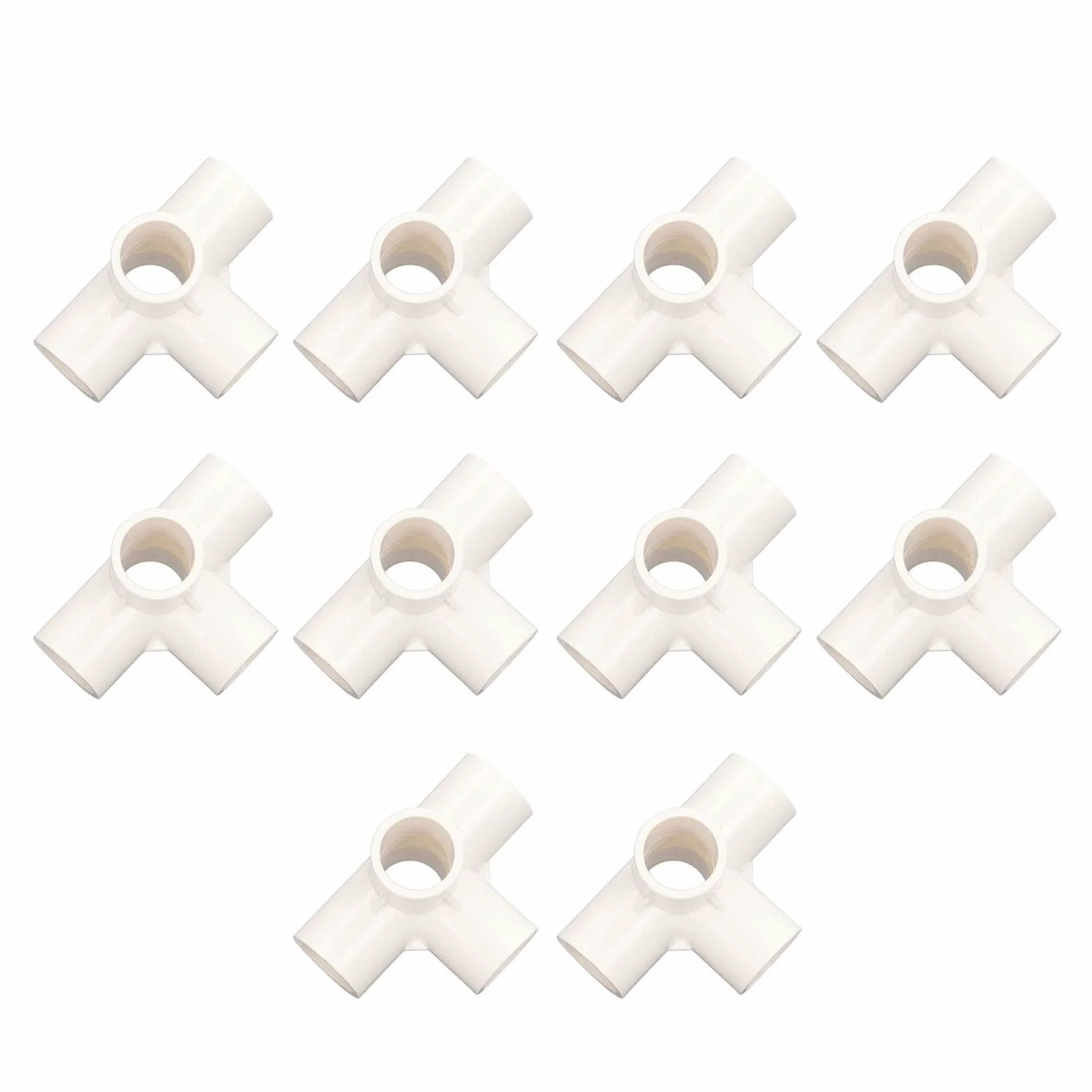 Złączka Rurowa z PVC 20 mm 5-kierunkowa Kątowa 3-wymiarowa Rura Kolankowa 10 szt.