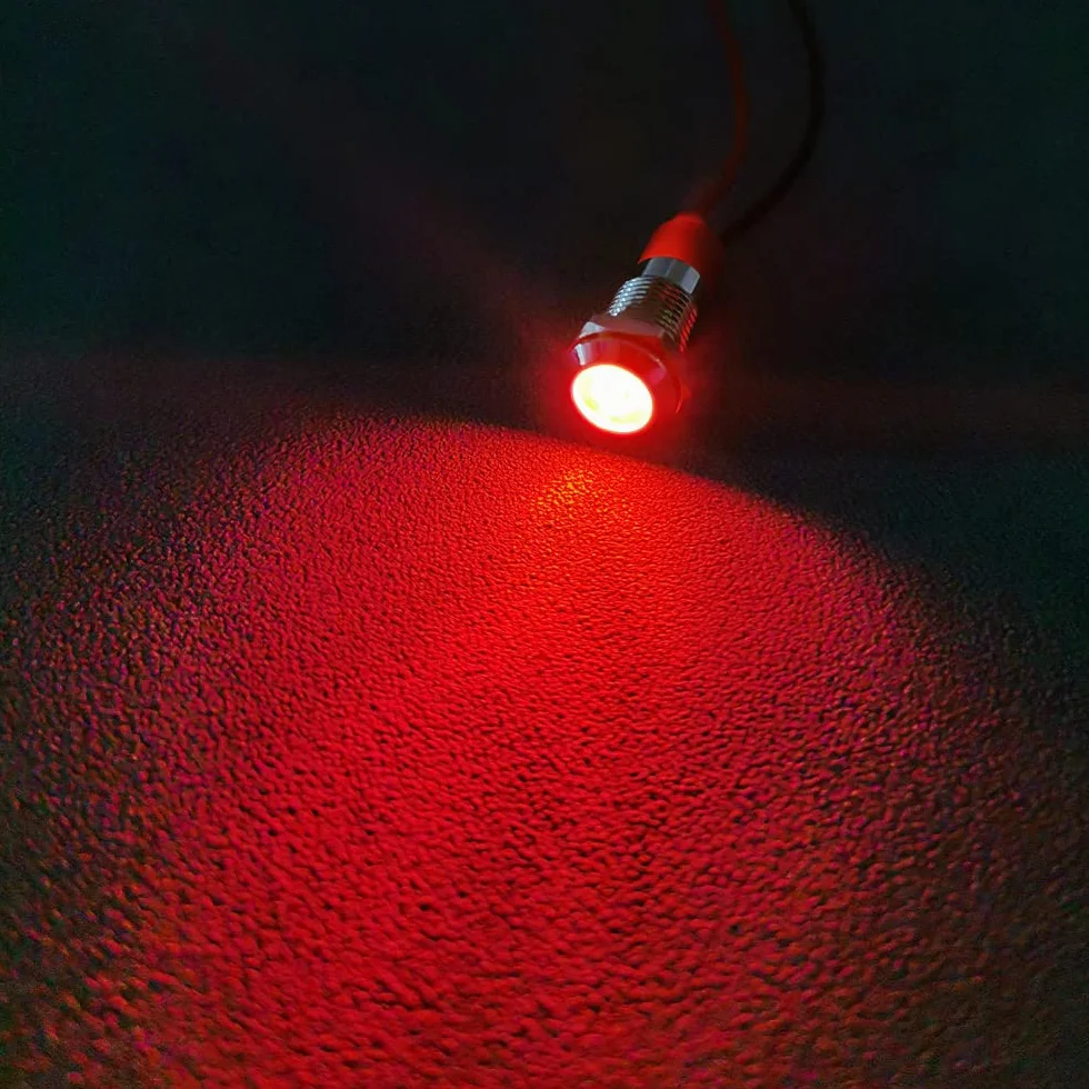 GUUZI Wskaźnik LED 220-230V Wodoodporny 6mm 8szt Czerwony