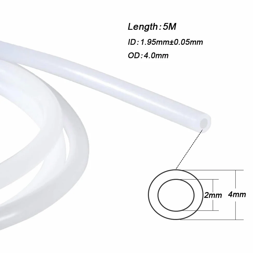 5 Metry 3D Drukarka PTFE Teflonowa Rurka, z 10 Sztuk PC4-M6 Pneumatyczne Złącze i 10 Sztuk PC4-M10 Pneumatyczne Złącze