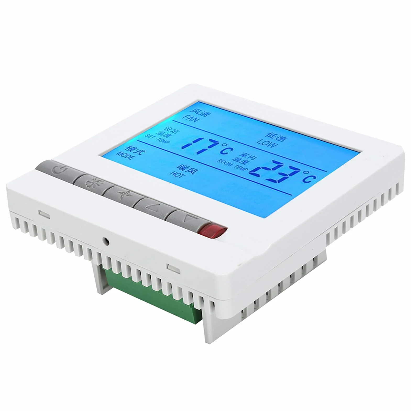 Cyfrowy Termostat Inteligentny Klimatyzator Wyświetlacz Lcd Regulator Temperatury Ac180260V Funkcja Zdalnego Sterowania Fan-Coil Termostat Klimatyzacji Smart,Termostat