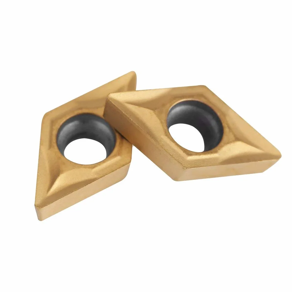 10 sztuk diamentowe frezy z węglika wolframu CNC wymienne tokarki frezarskie wkładki tokarskie z pudełkiem DCMT070204 US735 DCMT51.51 do stali