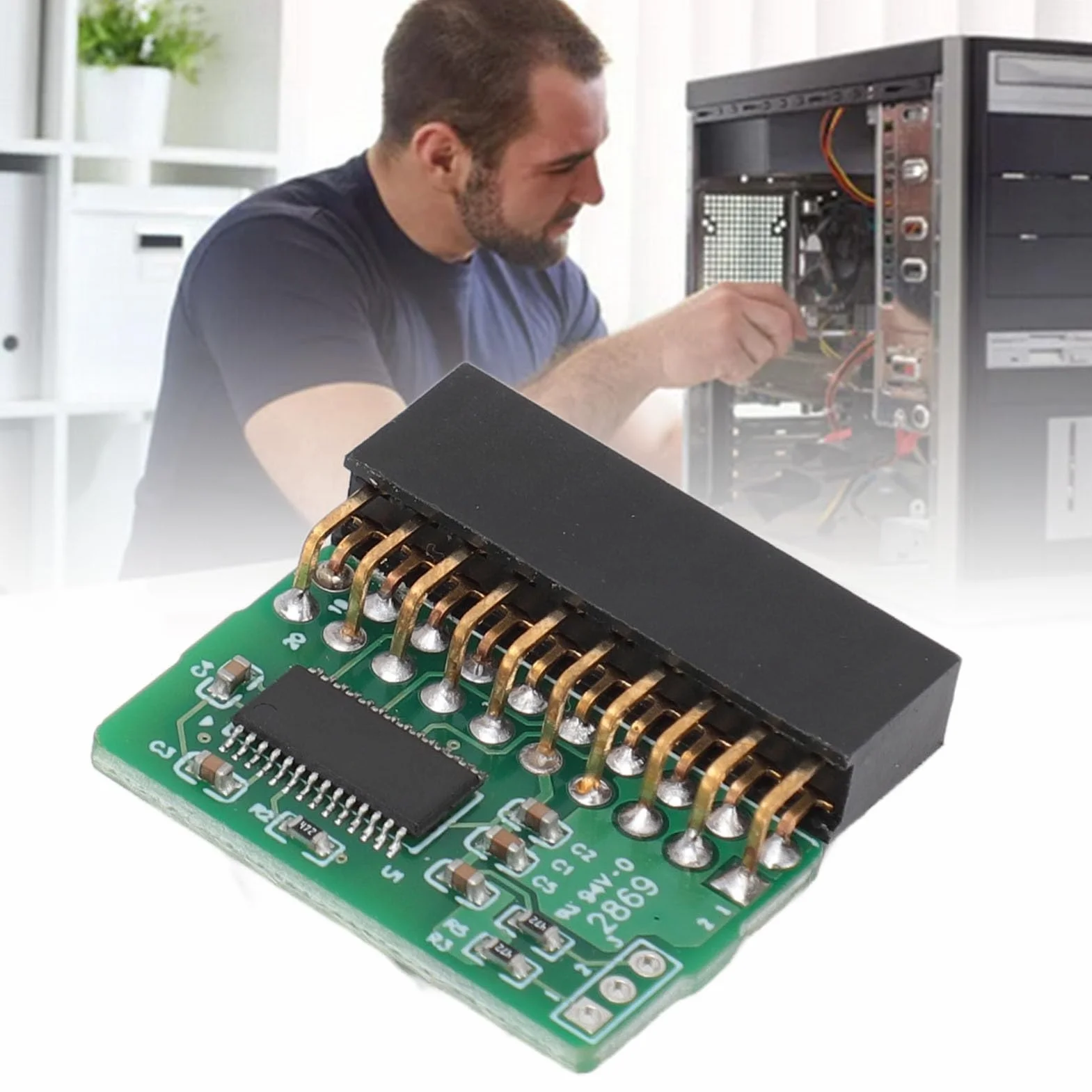 Moduł TPM2.0 Moduł LPC 20Pin dla SuperMicro AOM TPM 9665V TCG 2.0, Wymienny moduł Bezpieczeństwa TPM 2.0, łatwa Instalacja, Konstrukcja Pionowa
