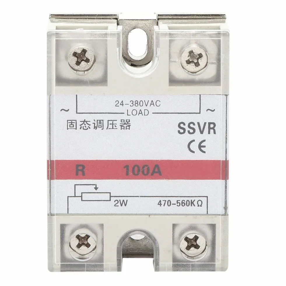 Regulator napięcia półprzewodnikowego, SSVR-100-VA niskoczęstotliwościowy przekaźnik półprzewodnikowy 24-380VAC instalacja śrub 100A 470-560KΩ/moduł 2W