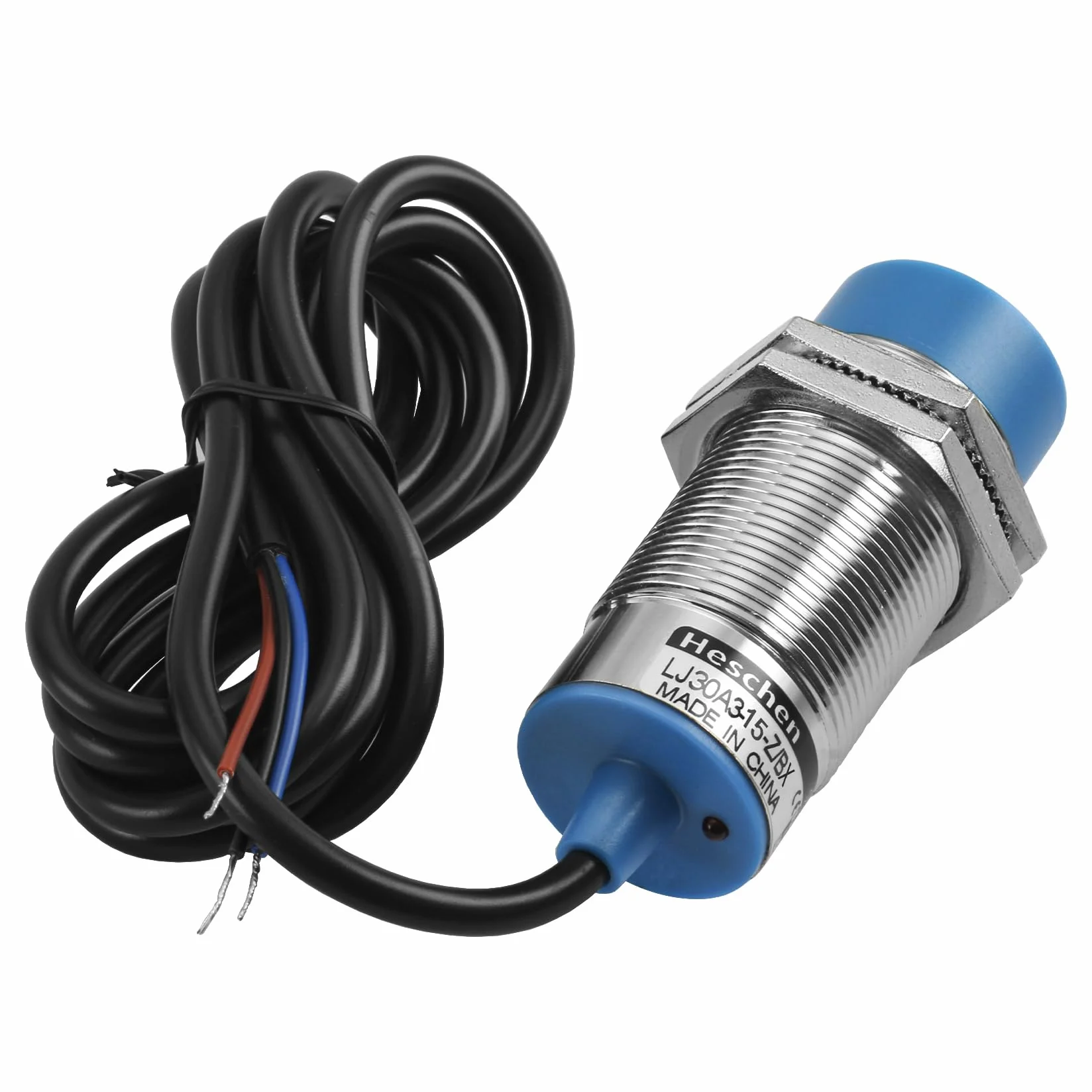 Heschen indukcyjny czujnik zbliżeniowy LJ30A3-15-Z/BX detektor 15 mm 6-36 VDC 300 mA NPN normalnie otwarty (NO) 3 przewody