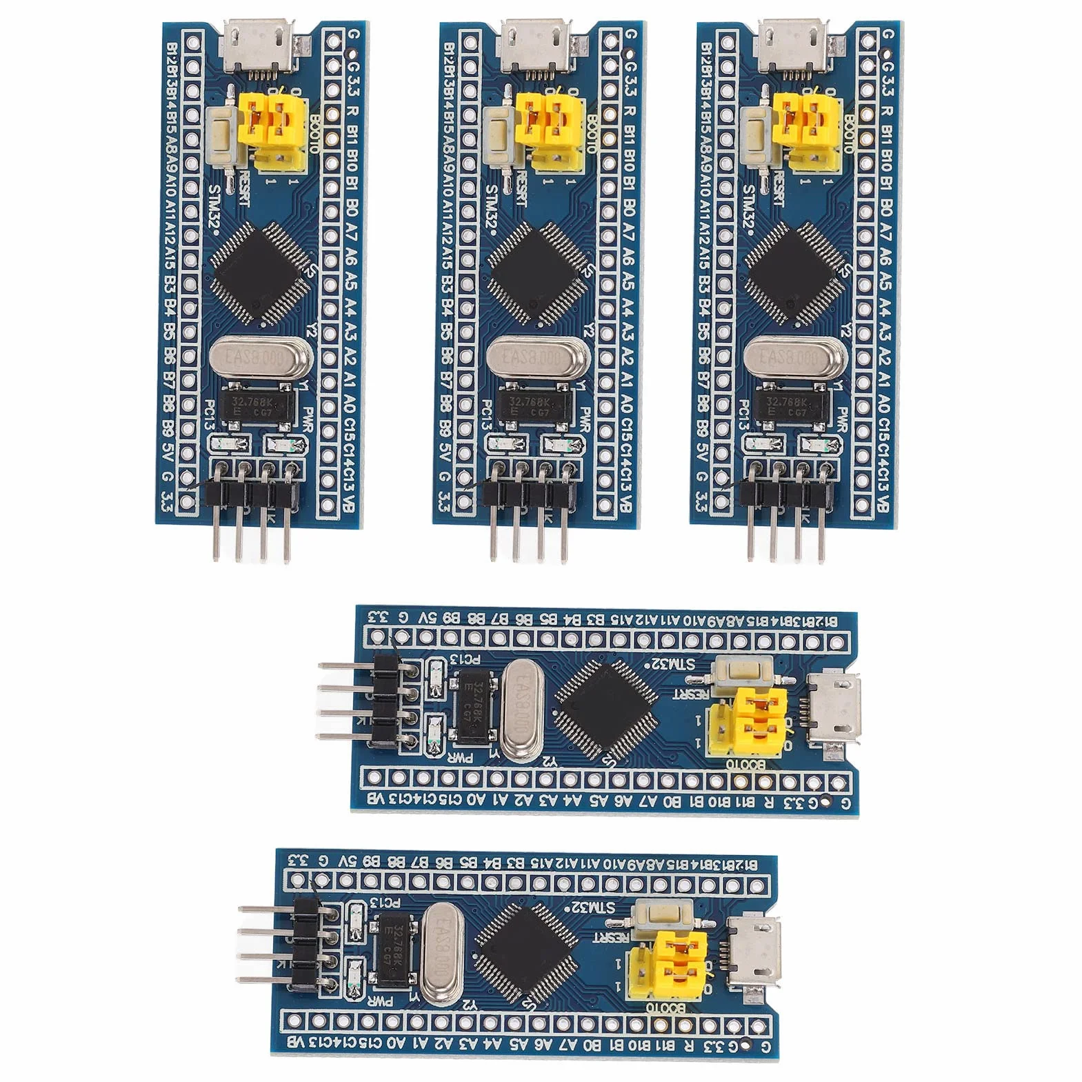 5 Sztuk F103C8T6 Płyta Rozwojowa z USB i GPIO - Moduł Mikrokontrolera dla Projektów Wbudowanych, Programowanie STM