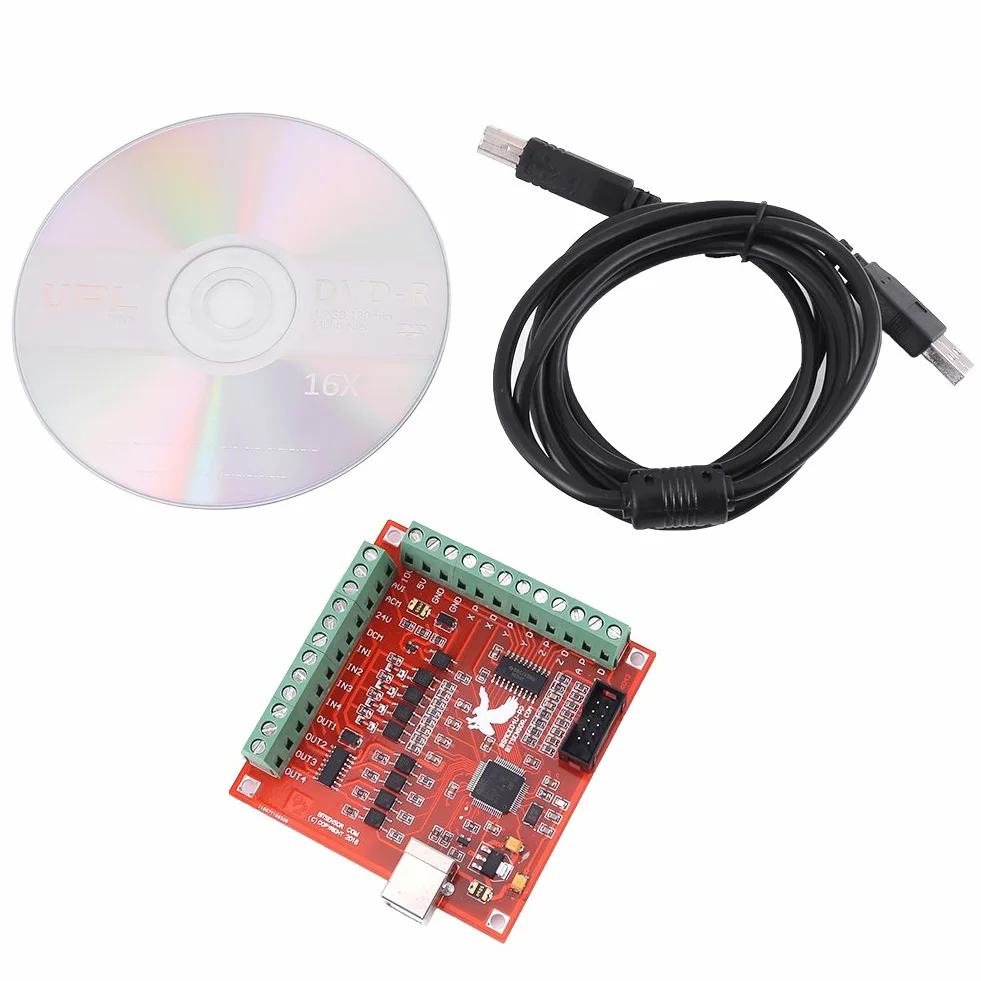 Karta sterowania ruchem osi CNC USB 4-osiowa tabliczka zaciskowa Interfejsy kontrolera Breakout dla sterownika silnika krokowego Interfejs frezarki