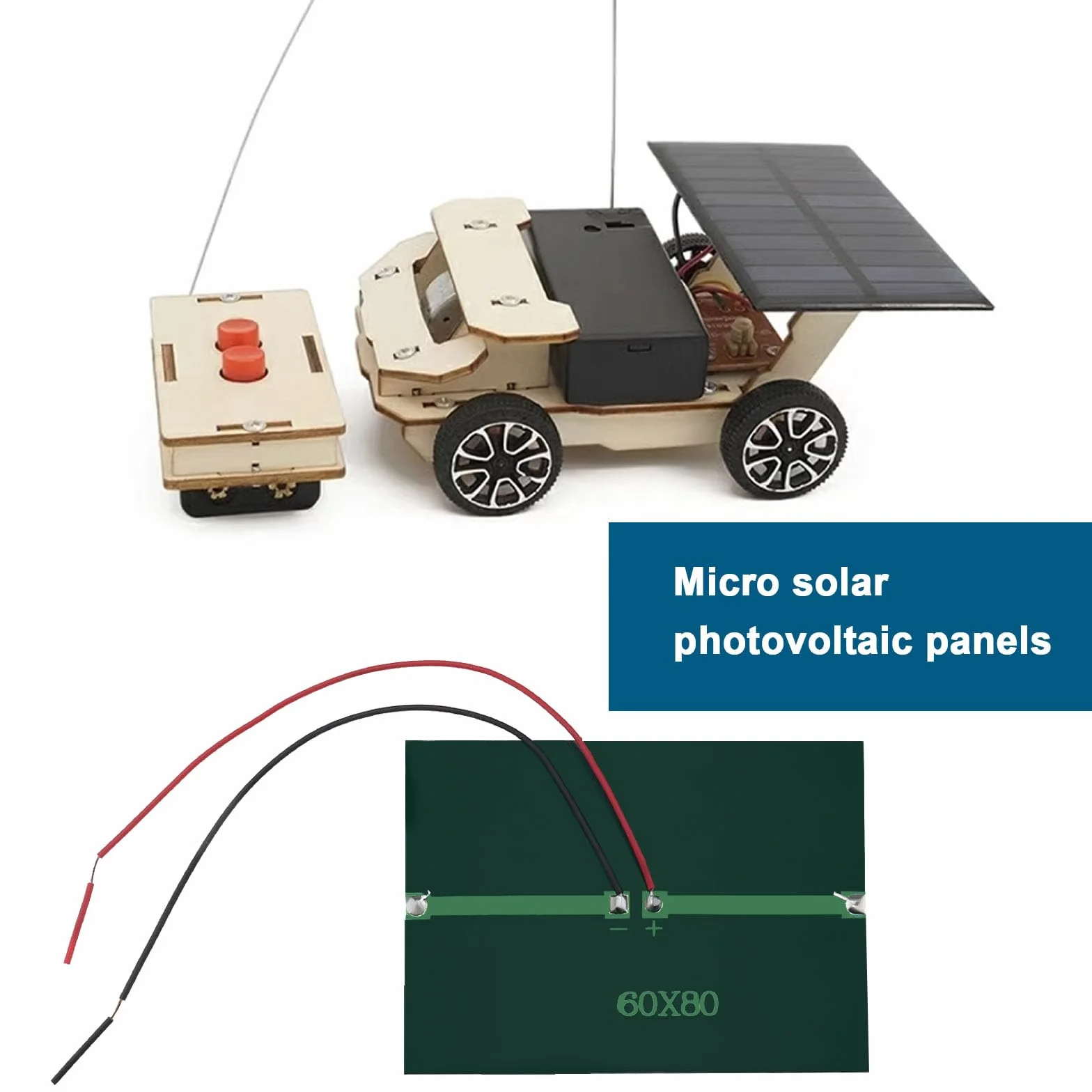 Miniaturowe panele fotowoltaiczne 60 x 80 mm, 1,5 V, 0,65 W, miniaturowe panele słoneczne, ogniwa fotowoltaiczne, zabawki solarne do energii słonecznej, DIY, projekty naukowe