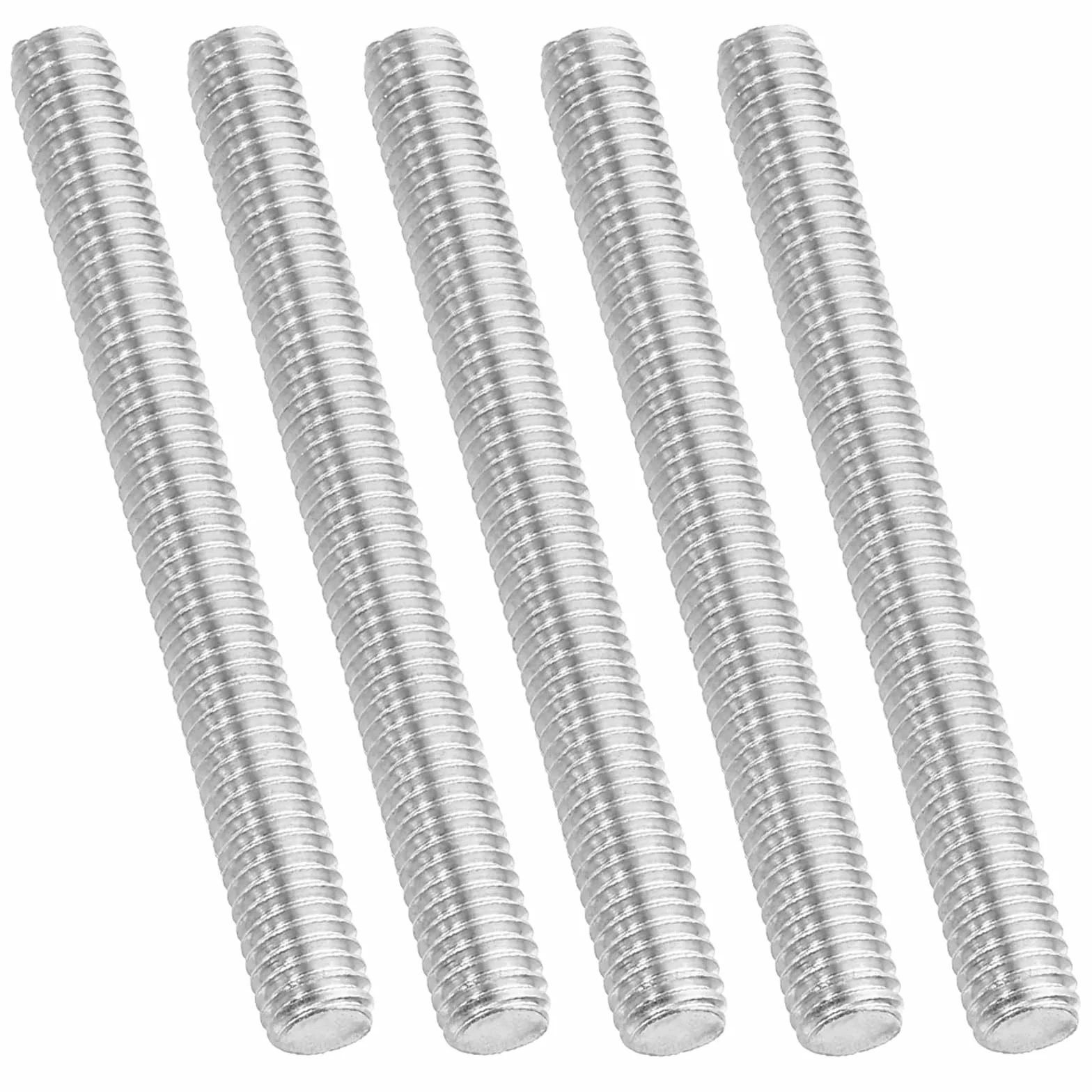 PATIKIL 3/8"-16 UNC pręt z pełnym gwintem ze stali nierdzewnej 304, 5 szt. 110 mm, długość śruby gwintowane, długi gwint prosty, pręt gwintowany do śrub kotwiących, kołnierze, śruby w kształcie litery