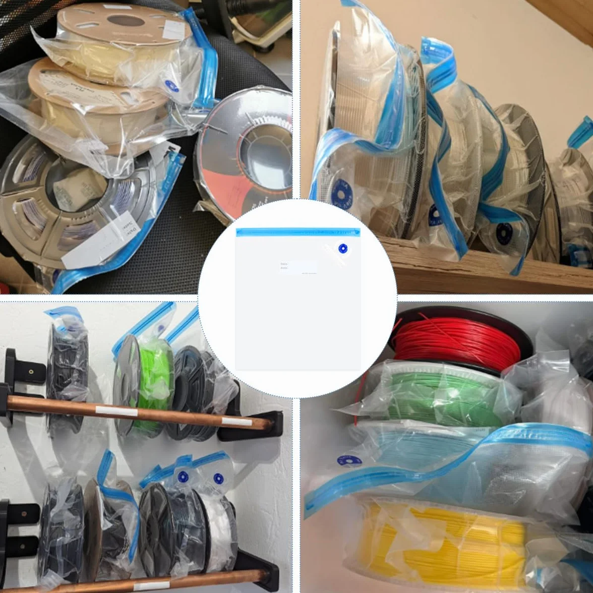 20 sztuk 34 × 30 cm przechowywanie filamentu 3D, filament PLA próżniowy, zestaw worków próżniowych do filamentu, przezroczyste worki do przechowywania filamentów, małe worki próżniowe odporne