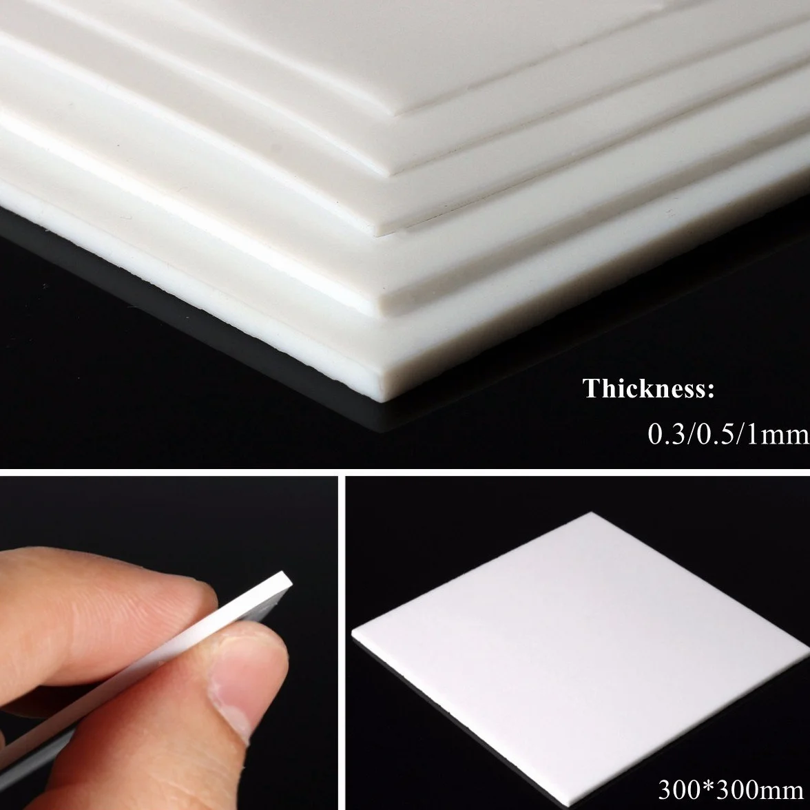 EsportsMJJ Ptfe płyta foliowa 300x300mm 0,5mm wysoka odporność na temperaturę