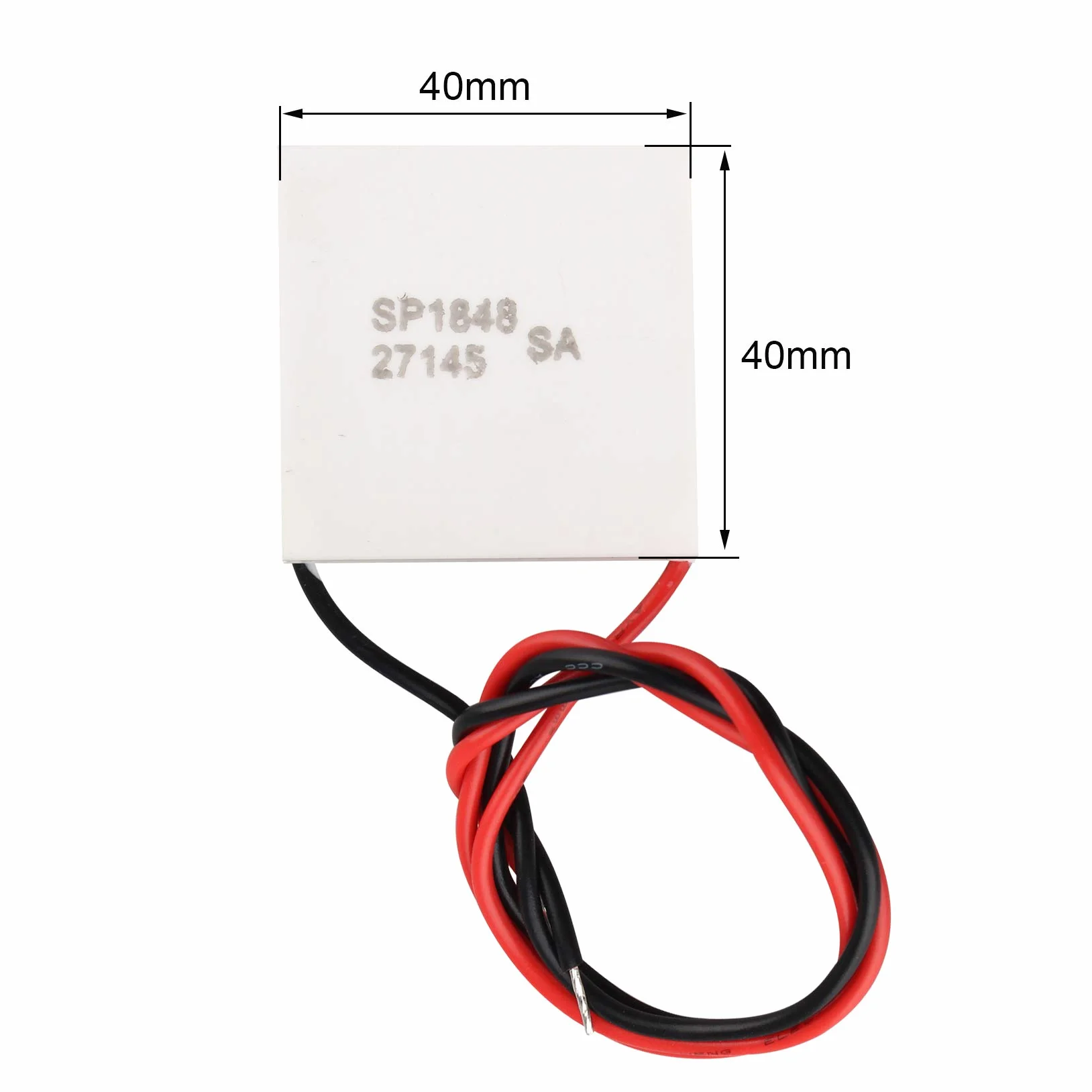 SP1848-27145 termoelektryczny generator prądu moduł Peltiera TEG 40x40 mm 120℃
