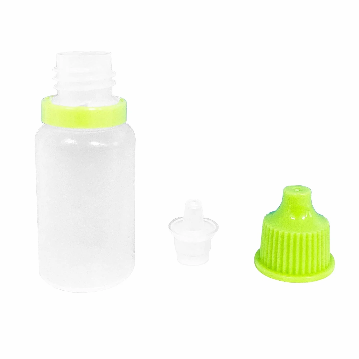 YIQI 21 szt. plastikowych butelek z kroplomierzem pojemnik na płyn 10 ml pusta butelka z pokrywką kroplową (kolor losowy)