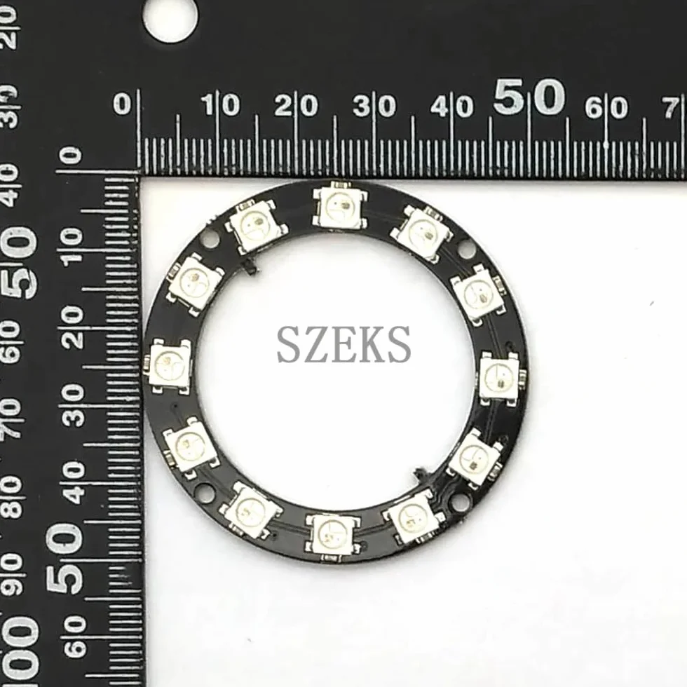 DollaTek 12 bitów WS2812 5050 RGB LED lampa pier?cieniowa ?wiat?o ze zintegrowanymi sterownikami 5V p?yta rozwojowa kompatybilna z Arduino