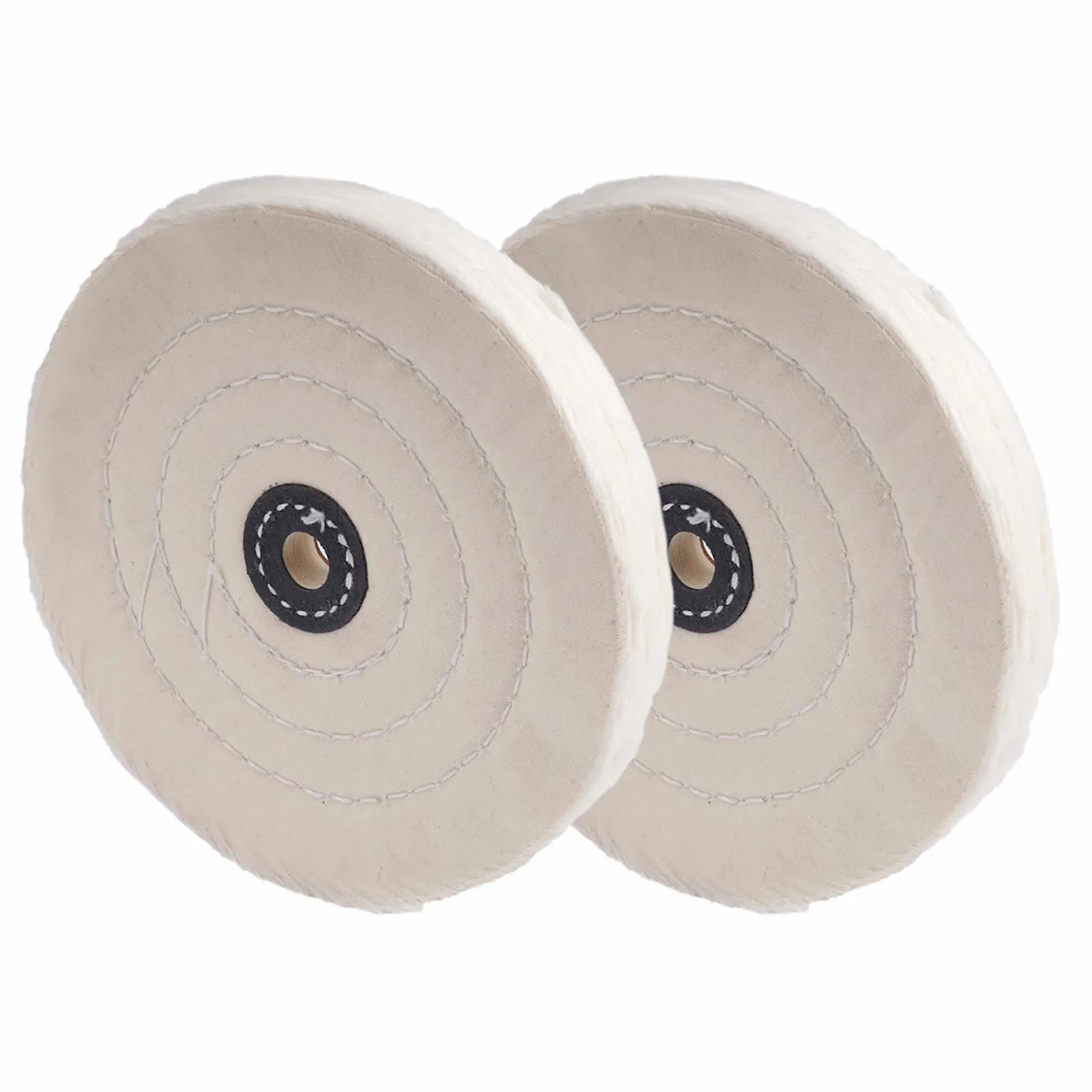 Bawełniany krążek polerski 15 cm, otwór 1/2", spiralnie szyty, do szlifierek