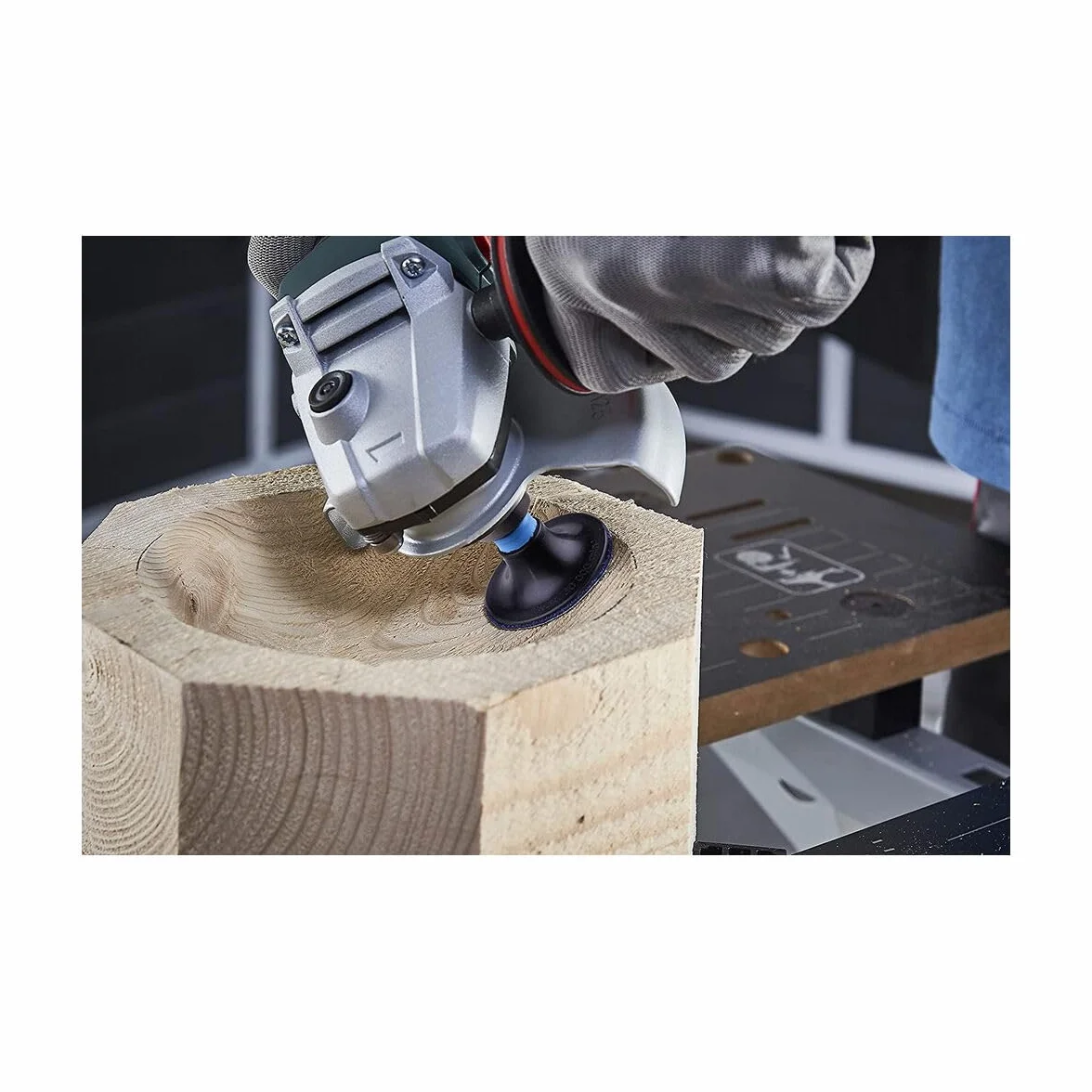 wolfcraft 8 nakładek szlifierskich z trzpieniem, Ø 50 mm I 5608000 I Akcesoria do talerza szlifierskiego do szlifierek kątowych