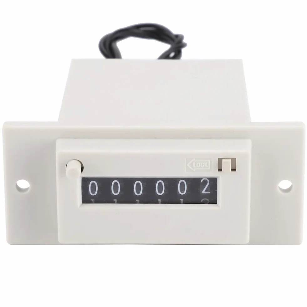 Licznik elektromagnetyczny 6 cyfr 0-999999 DC 12V CSK6-YKW