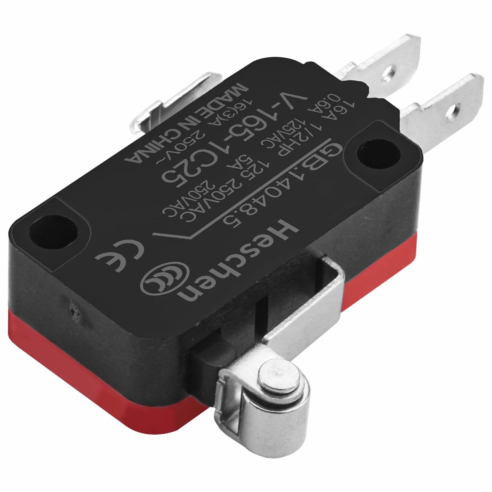 Heschen mikro przełącznik V-165-1C25 SPDT krótka dźwignia rolkowa 16 A 250 V AC 5 szt.