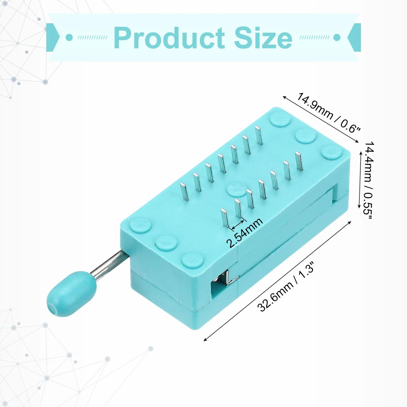QUARKZMAN 10 sztuk Universal IC Test ZIF Socket 14 Pin 2,54 mm Pitch DIP Integrate Socket do mikrokontrolera, chipa, Breadboard