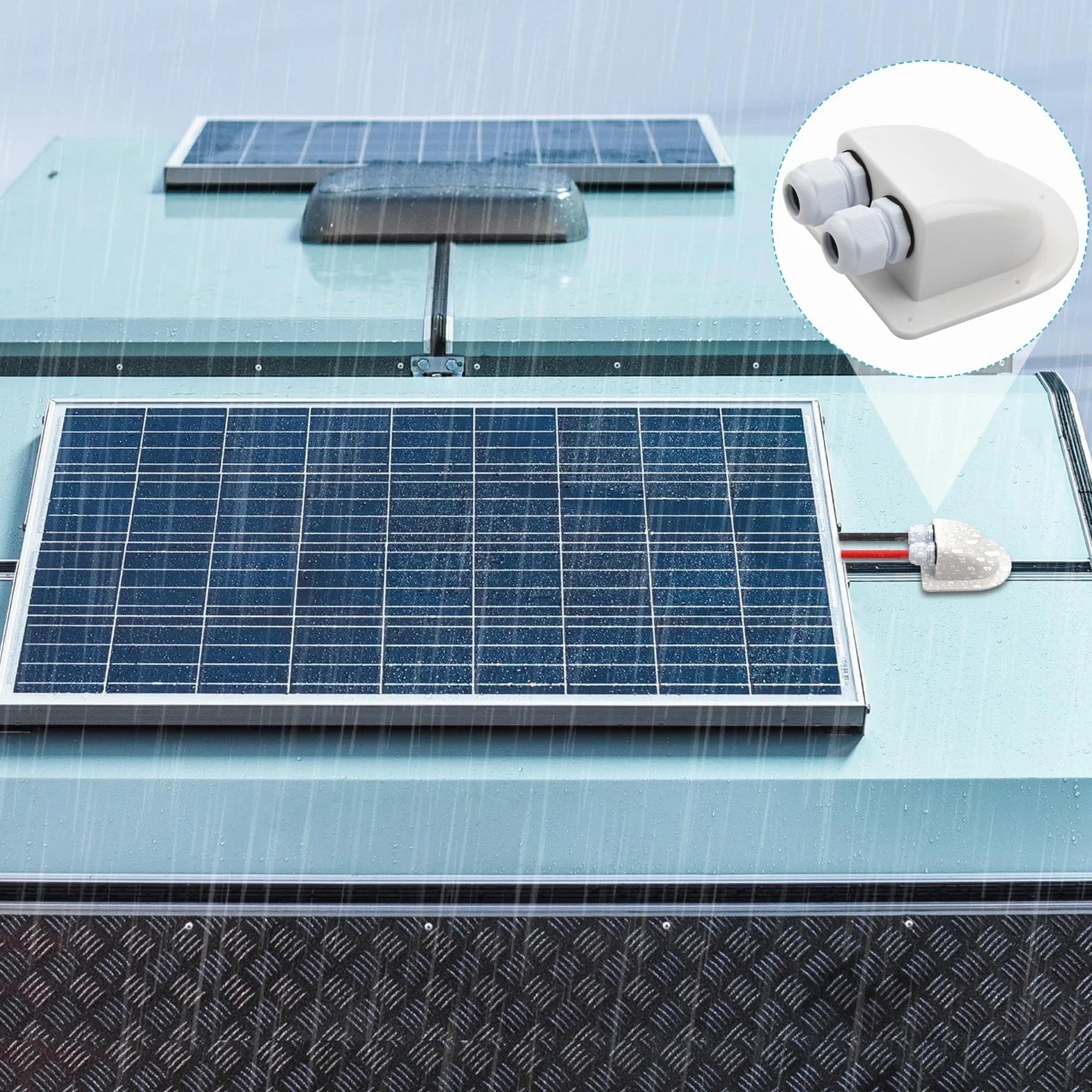 Mbsomnus przepusty kablowe IP68 wodoszczelne podwójna biel z tworzywa ABS do instalacji solarnych