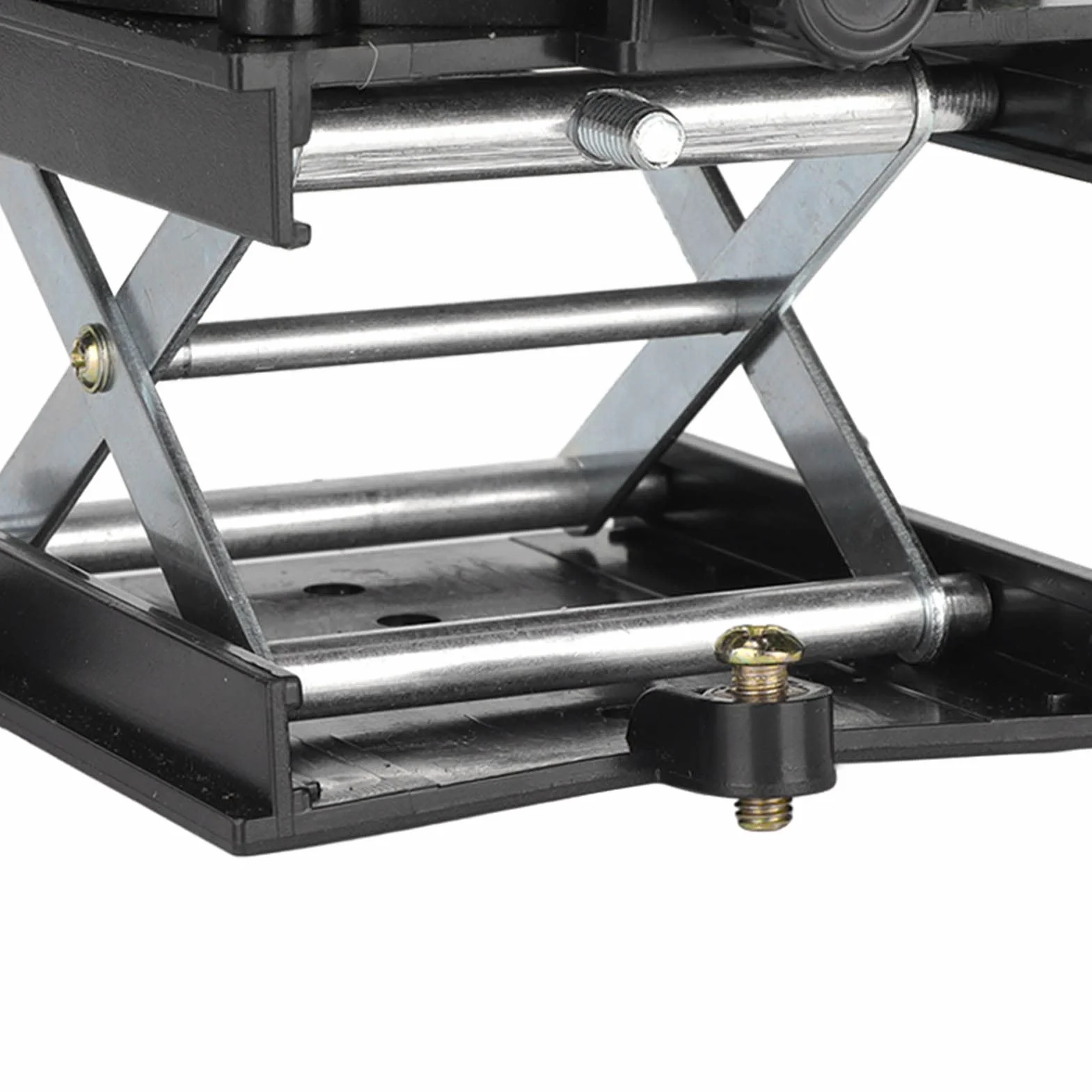 Lab Jack Scissor Stand Platforma ze Stopu Aluminium Lab Lift Stand Stół 360 ° Obrotowa Platforma Podnosząca do Obróbki Drewna Eksperyment Rzeźbienia Rozszerzalny Podnośnik Nożycowy 6,5cm