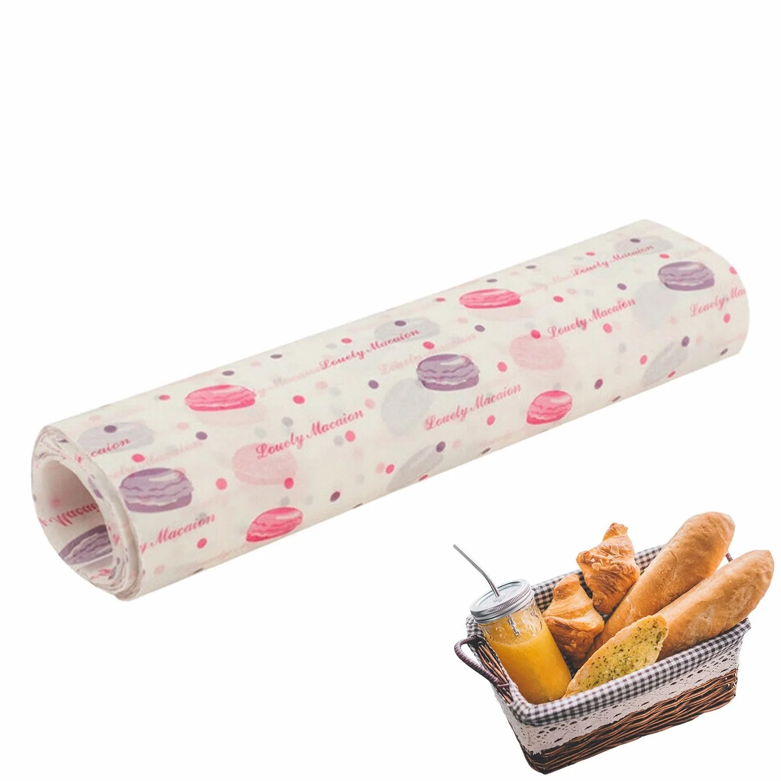 Rolki papieru woskowego do żywności, 50 arkuszy papieru woskowego, do restauracji, kościołów, stoisk koncesyjnych, szkolnych karnawałów, targów