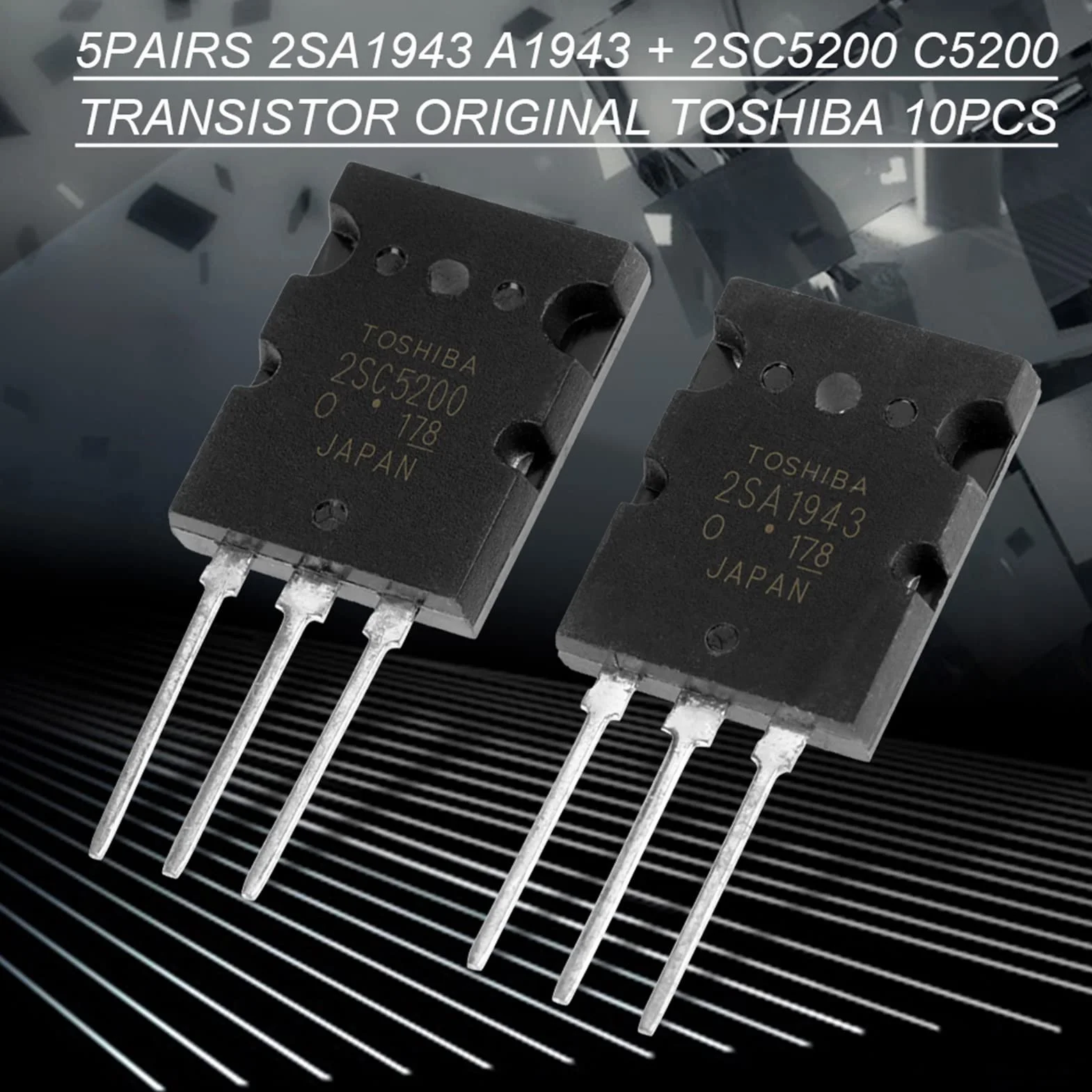 2SC5200 Tranzystor Audio Dużej Mocy 5-parowy Dopasowany BJT