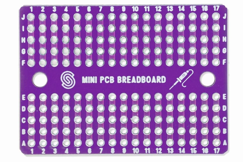 Soldered Mini PCB Breadboard/Protoboard | 170 punktów lutowniczych płytka prototypowa z otworami mocującymi M3 | Made in EU | 333030