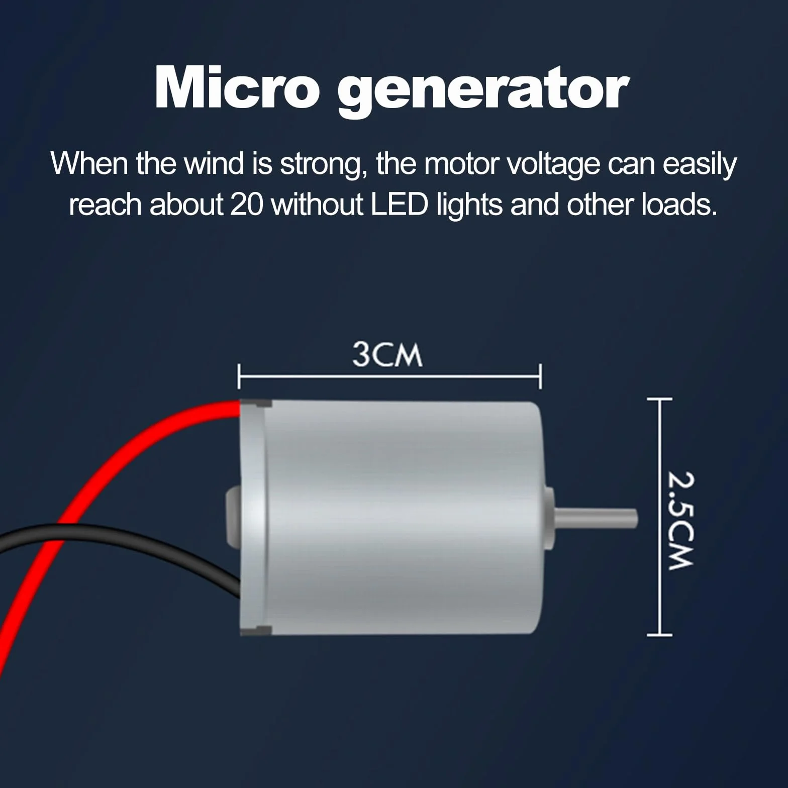Jadeshay Turbina wiatrowa Wentylator Zabawka Mikro Generator Energii Wiatrowej Zestaw Silnik Stały Prąd Ostrzami DIY 0,01V-24V
