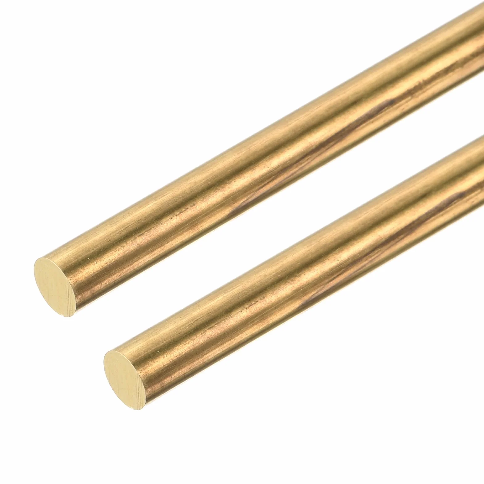 DMiotech 2 szt. 6 mm x 300 mm mosiężne pręty okrągłe pręty do lutowania dla majsterkowiczów mosiężny pręt tokarski model wału samolotu statek samochodowy