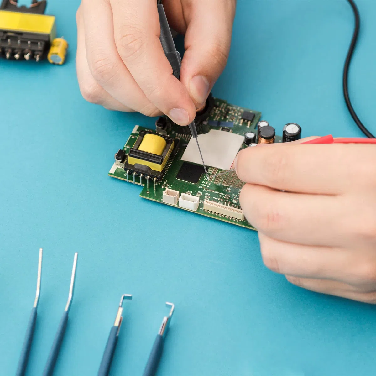 10 sztuk sonda testowej multimetru, 0,7 mm, igła, końcówka kontrolna, wtyczka bananowa, multimetr, przewód pomiarowy, piercing izolacyjny, próbka