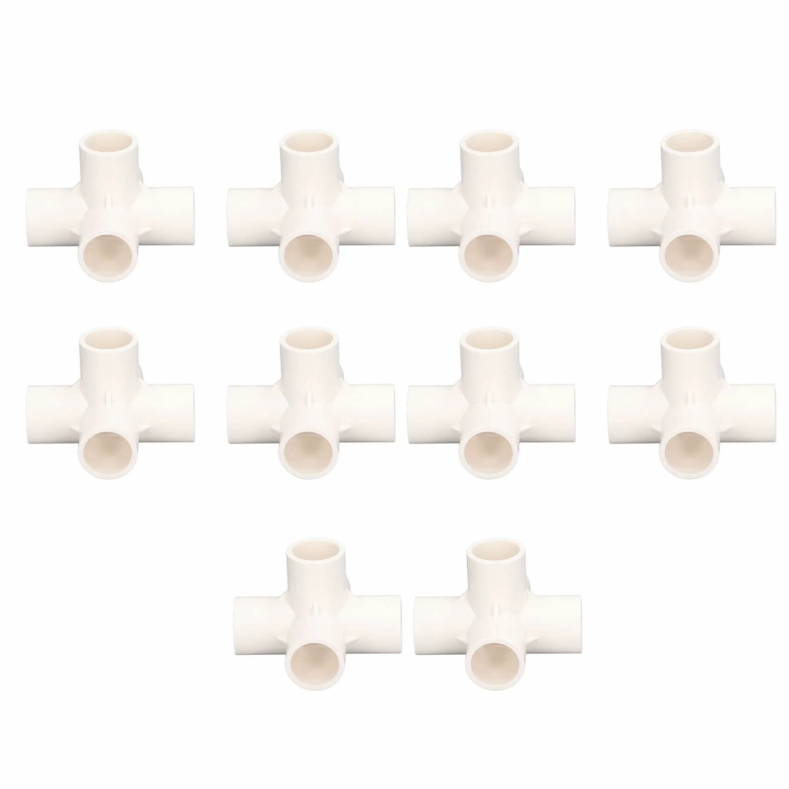 Złączka Rurowa z PVC 20 mm 5-kierunkowa Kątowa 3-wymiarowa Rura Kolankowa 10 szt.