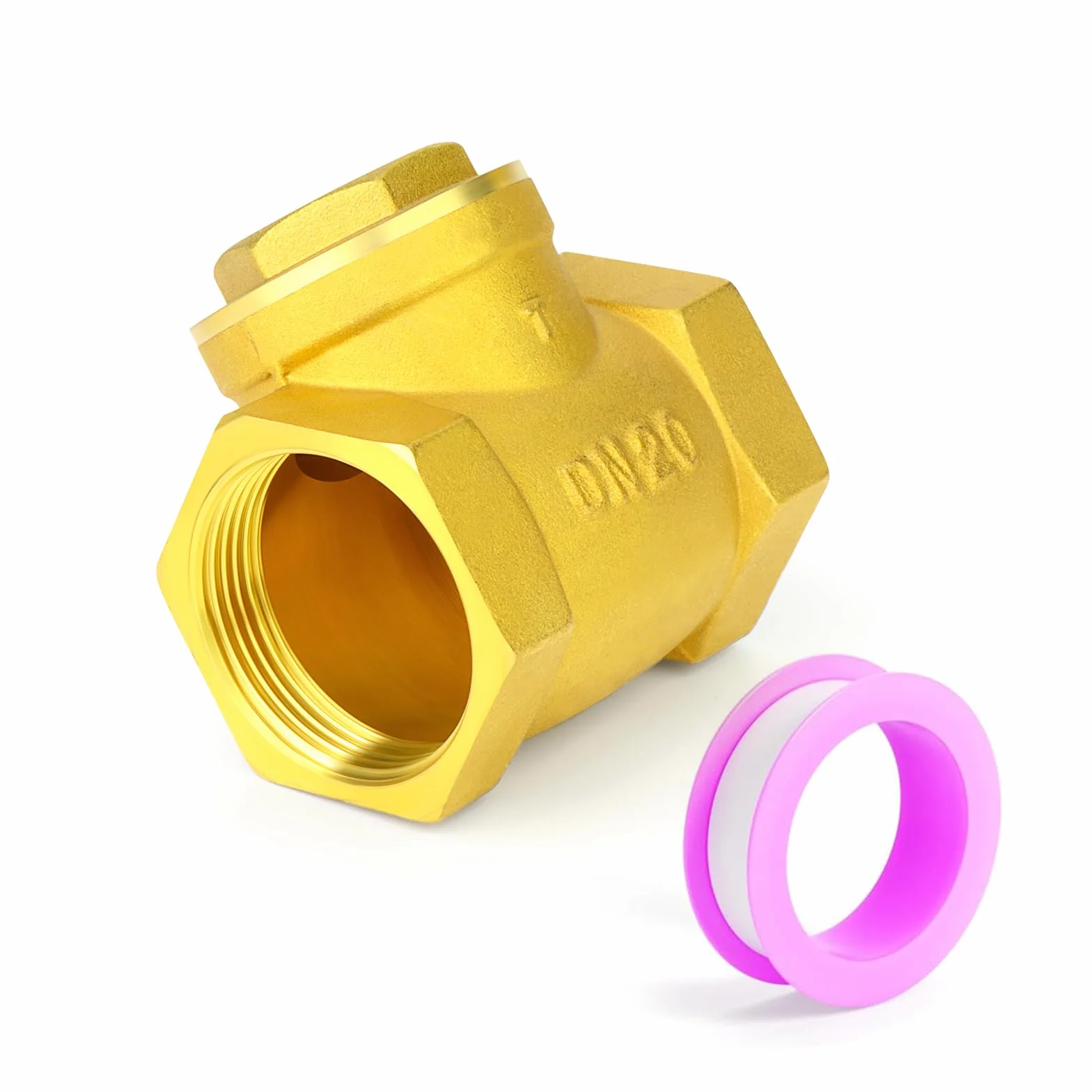 1 szt. mosiężny zawór zwrotny, żeński zawór zwrotny 3/10.2 cm BSP, armatura hydrauliczna, aby zapobiec średniemu przepływowi zwrotnemu dla oleju, wody, gazu, powietrza