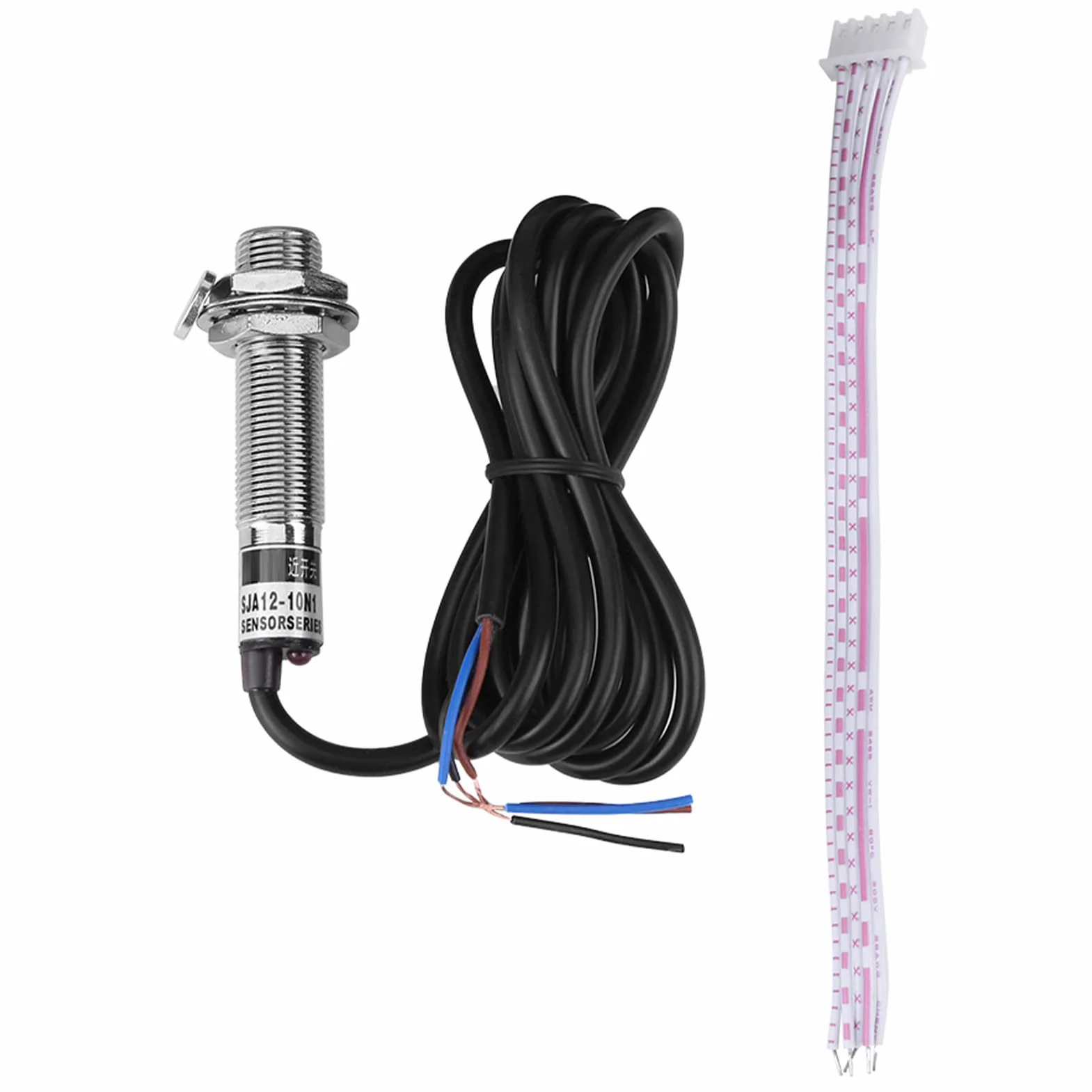 Cyfrowy tachometr z wyświetlaczem cyfrowym 4-cyfrowy panel LED + czujnik zbliżeniowy do pomiaru temperatury ciśnienia fizycznego ilości (czerwony/niebieski) (czerwony)