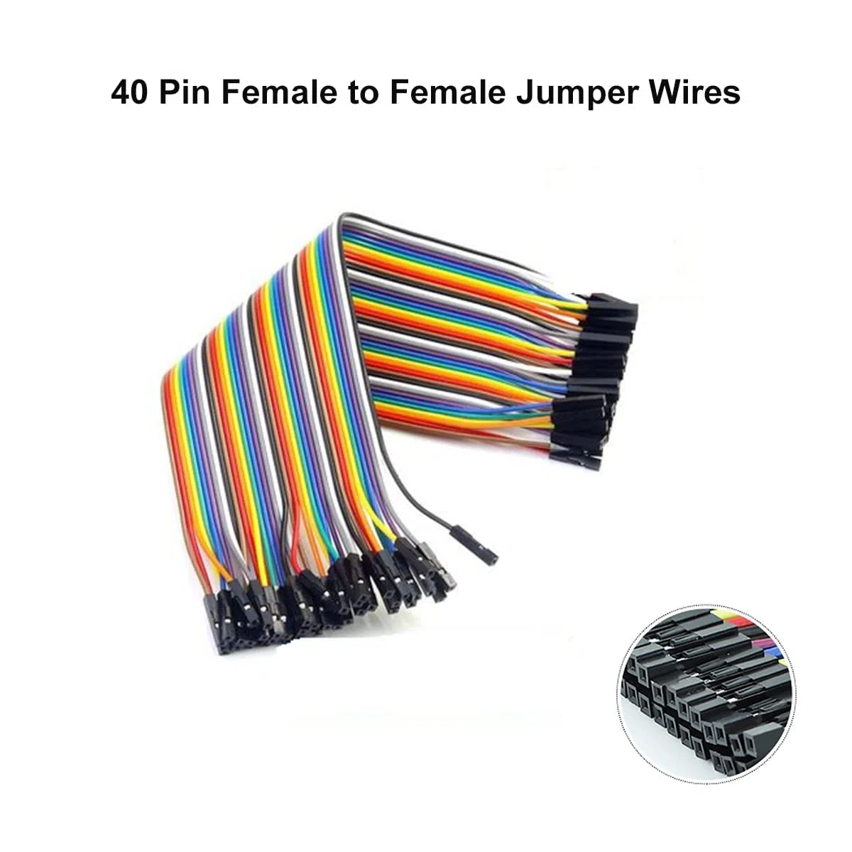 120 Pin Dupont Jumper Wires, 20cm wire length (40Pin Male to Female, 40Pin Male to Male, 40 Pin Female to Female), with Arduino and Raspberry Pi projects (Set of 3)