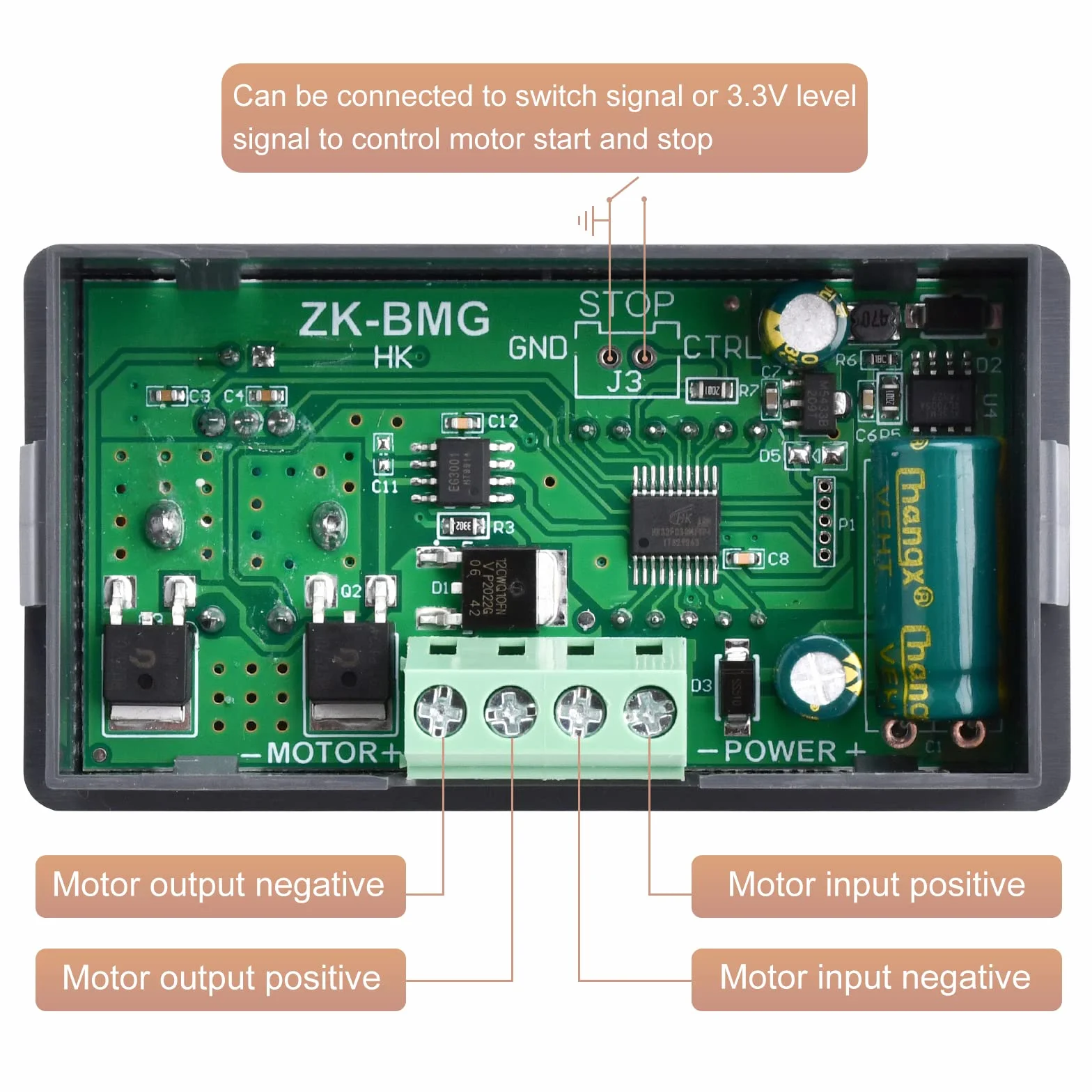 Regulator prędkości obrotowej DC 12V 24V 60V 500W PWM sterownik silnika elektrycznego