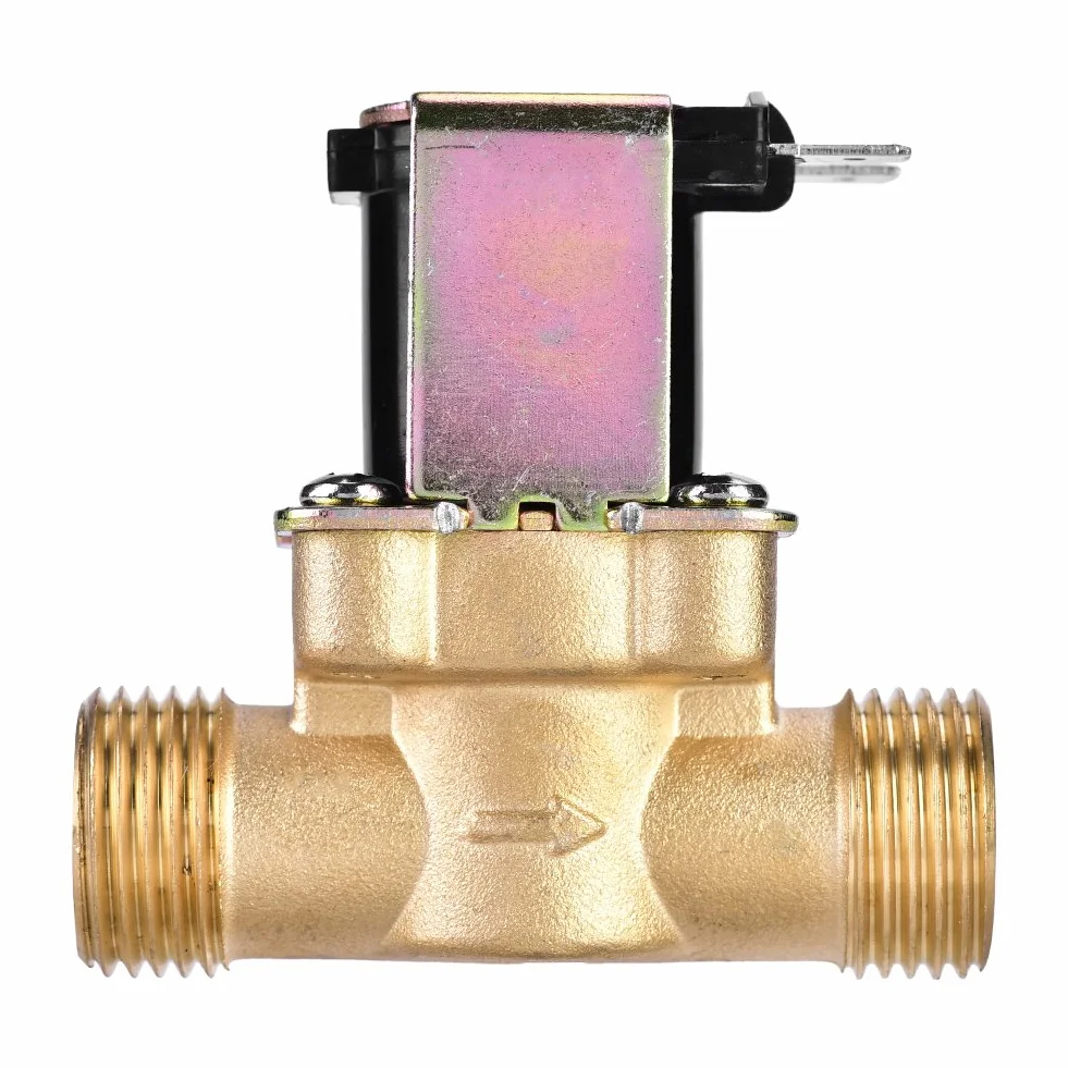 Zawór elektromagnetyczny 24 V DC 1/2 "Elektrozawór wody, normalny Zamknięty elektryczny zawór elektromagnetyczny wykonany z mosiądzu do sterowania wodą